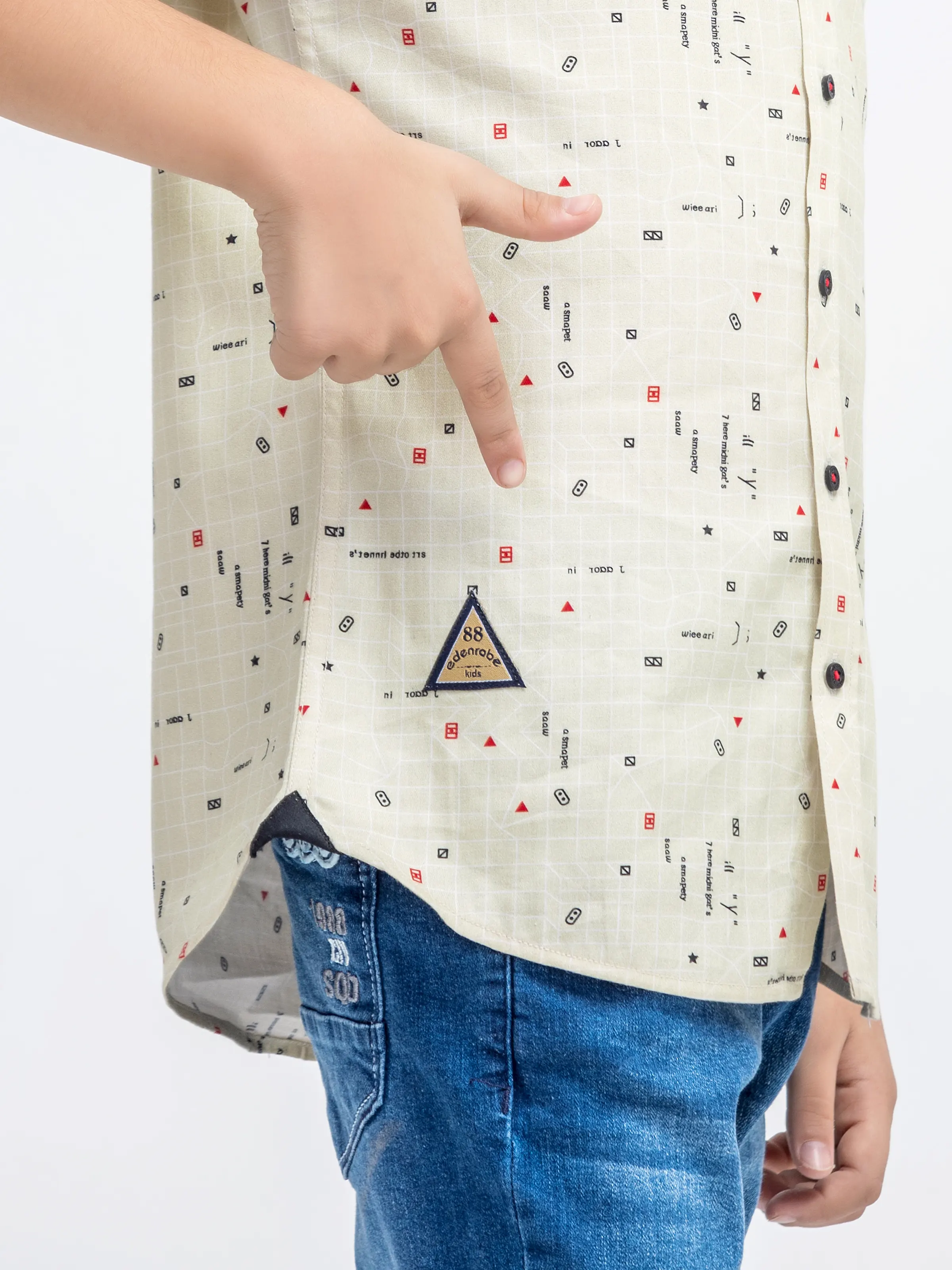 Boy's Dark Cream Shirt - EBTSH5-27682 - Image 3