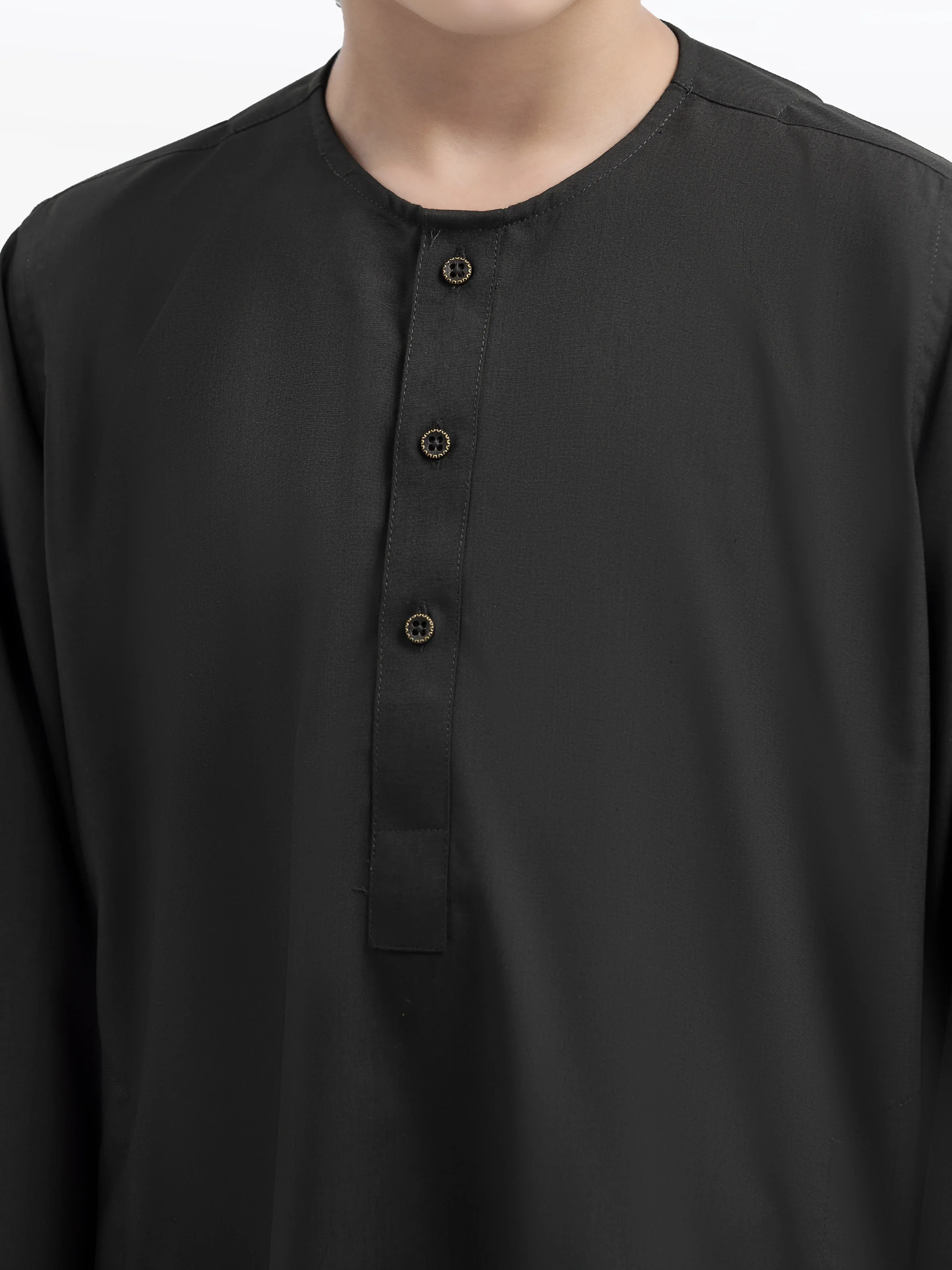 Boy's Dark Green Kurta Pajama - EBTKP24-010 - Image 3