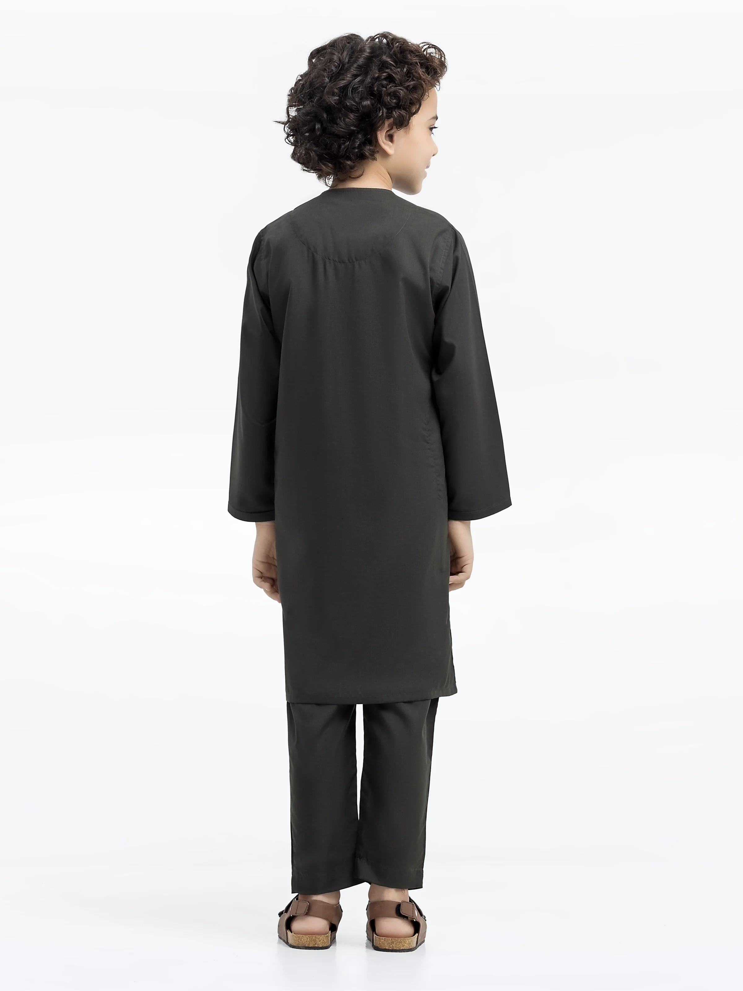 Boy's Dark Green Kurta Pajama - EBTKP24-010 - Image 5