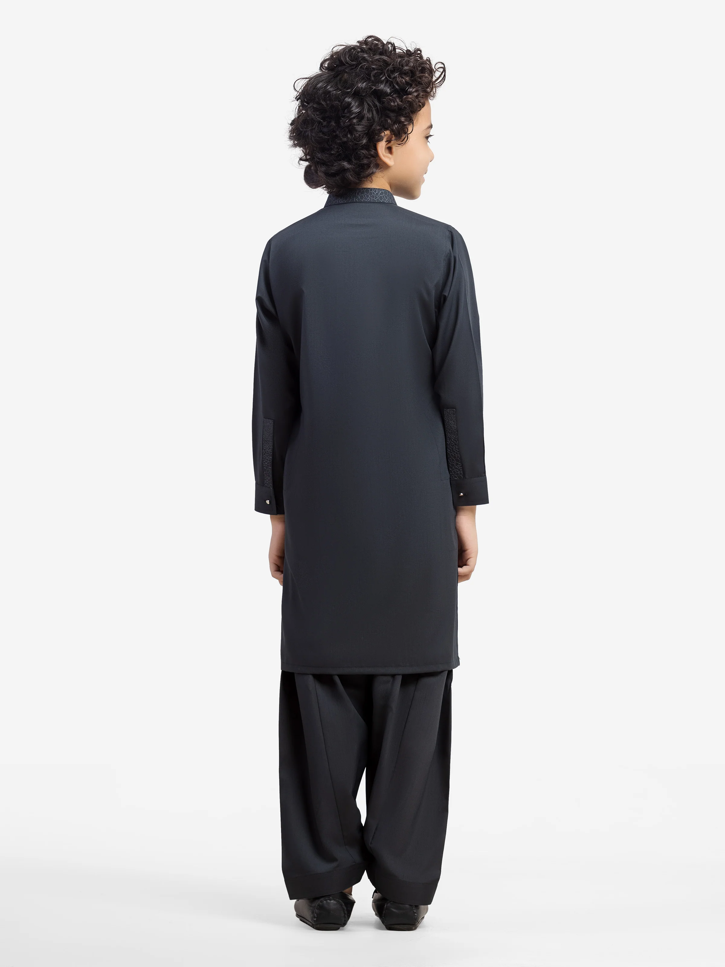 Boy's Dark Green Kurta Shalwar - EBTKS5-4050 - Image 5