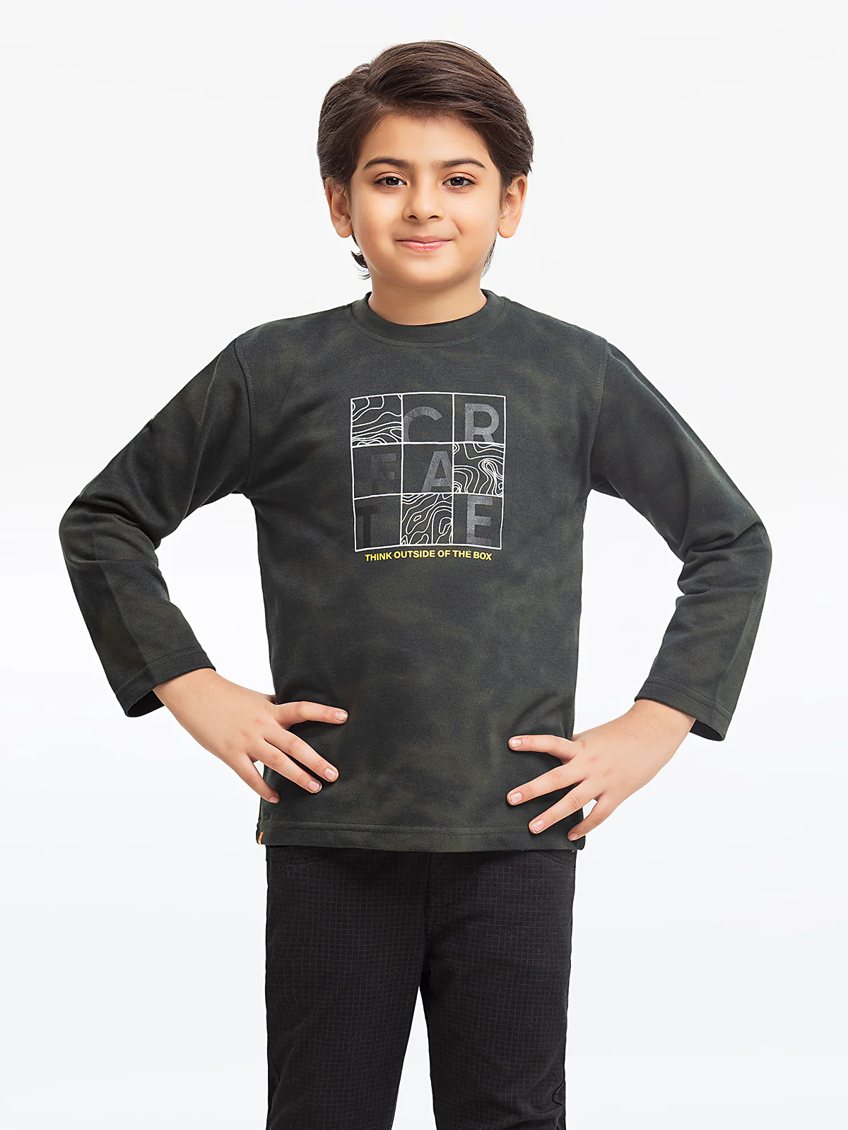 Boy's Dark Green Sweatshirt - EBTSS23-005 - Image 3
