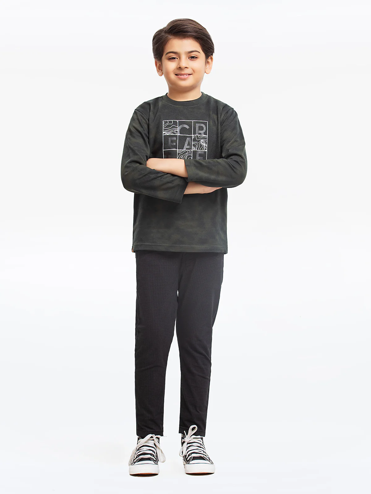 Boy's Dark Green Sweatshirt - EBTSS23-005 - Image 4