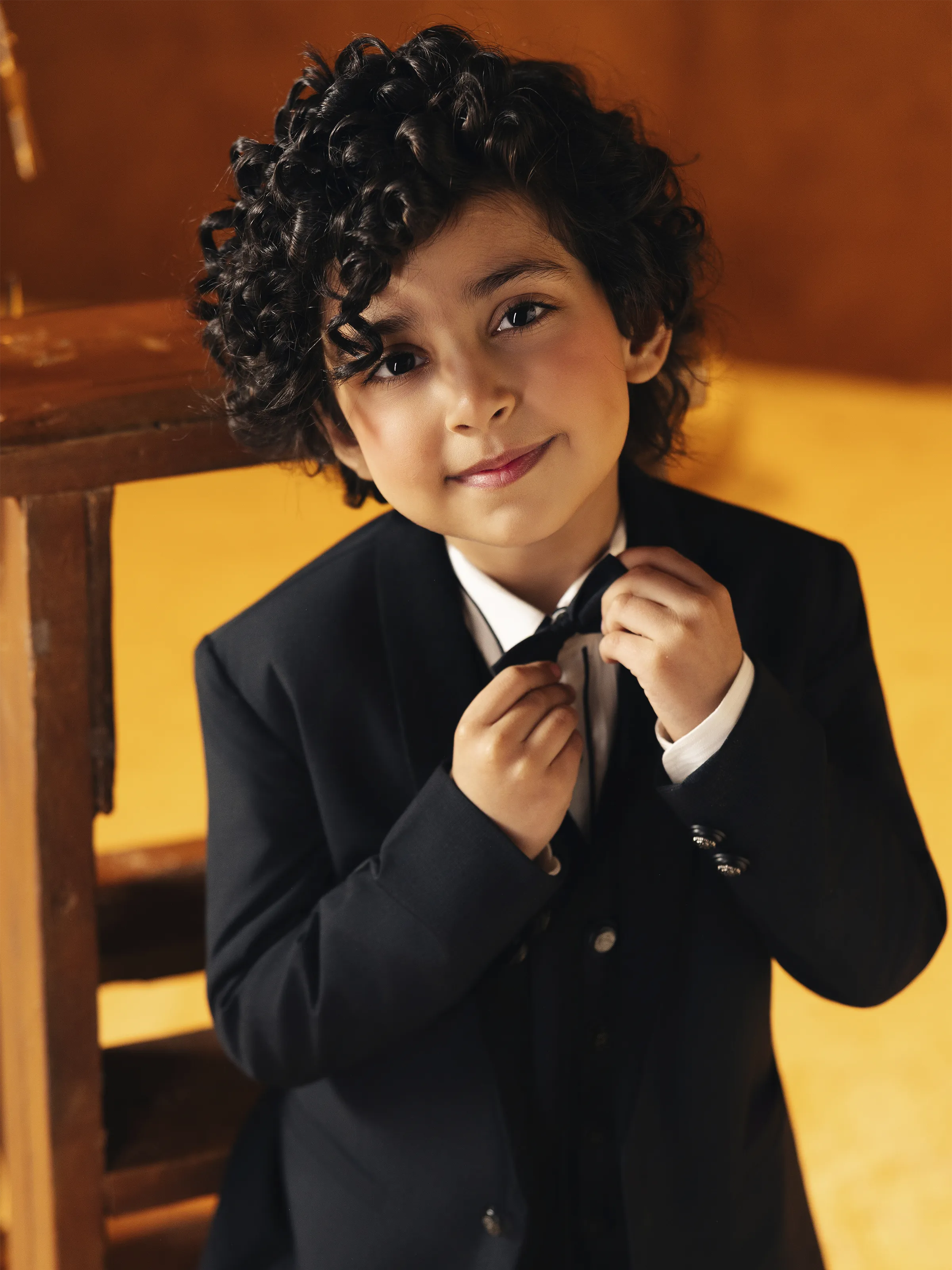Boy's Dark Grey Shawl Collar Tuxedo Suit - EBTCPC5-4508 - Image 4