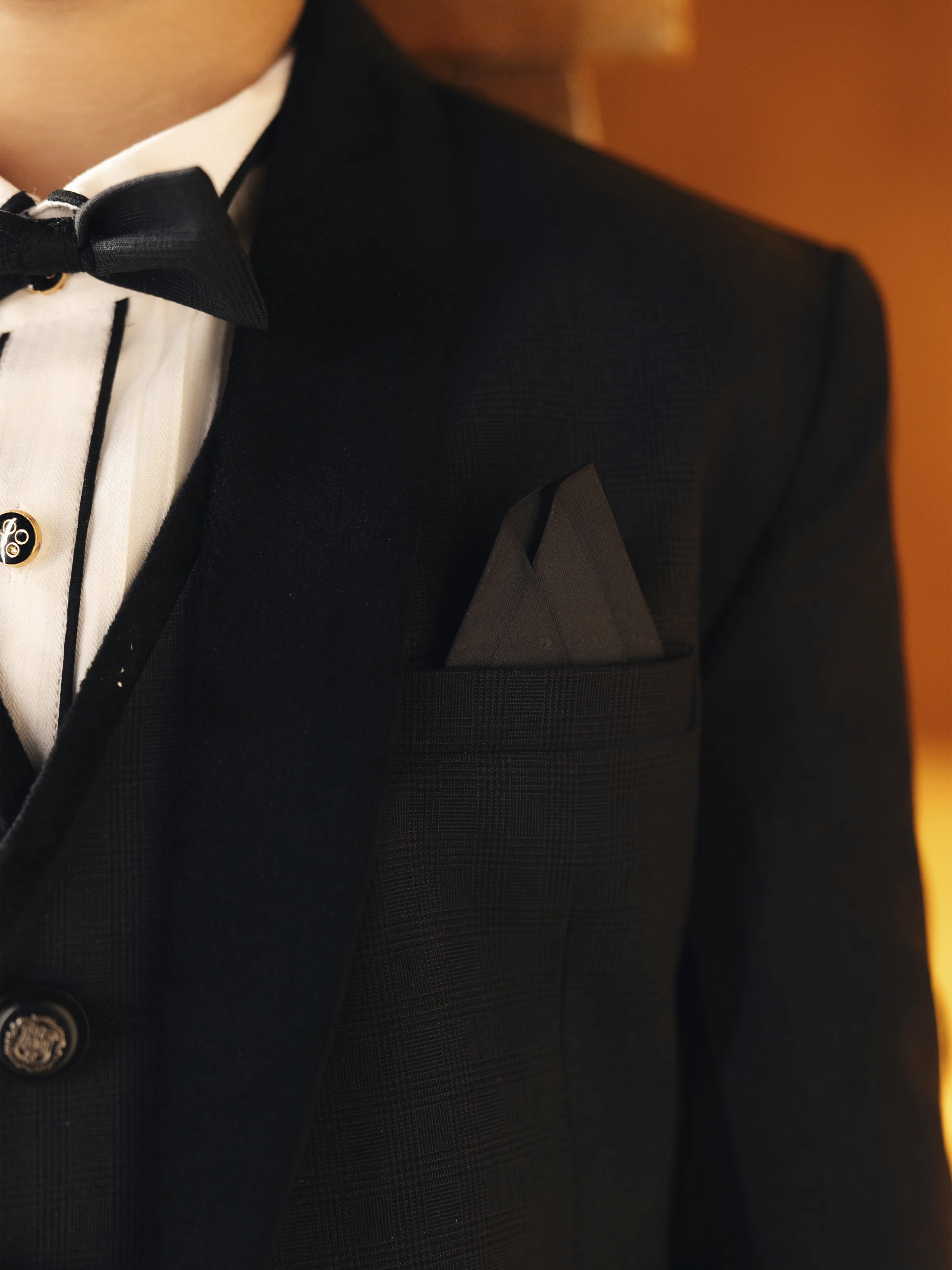 Boy's Dark Grey Shawl Collar Tuxedo Suit - EBTCPC5-4508 - Image 5