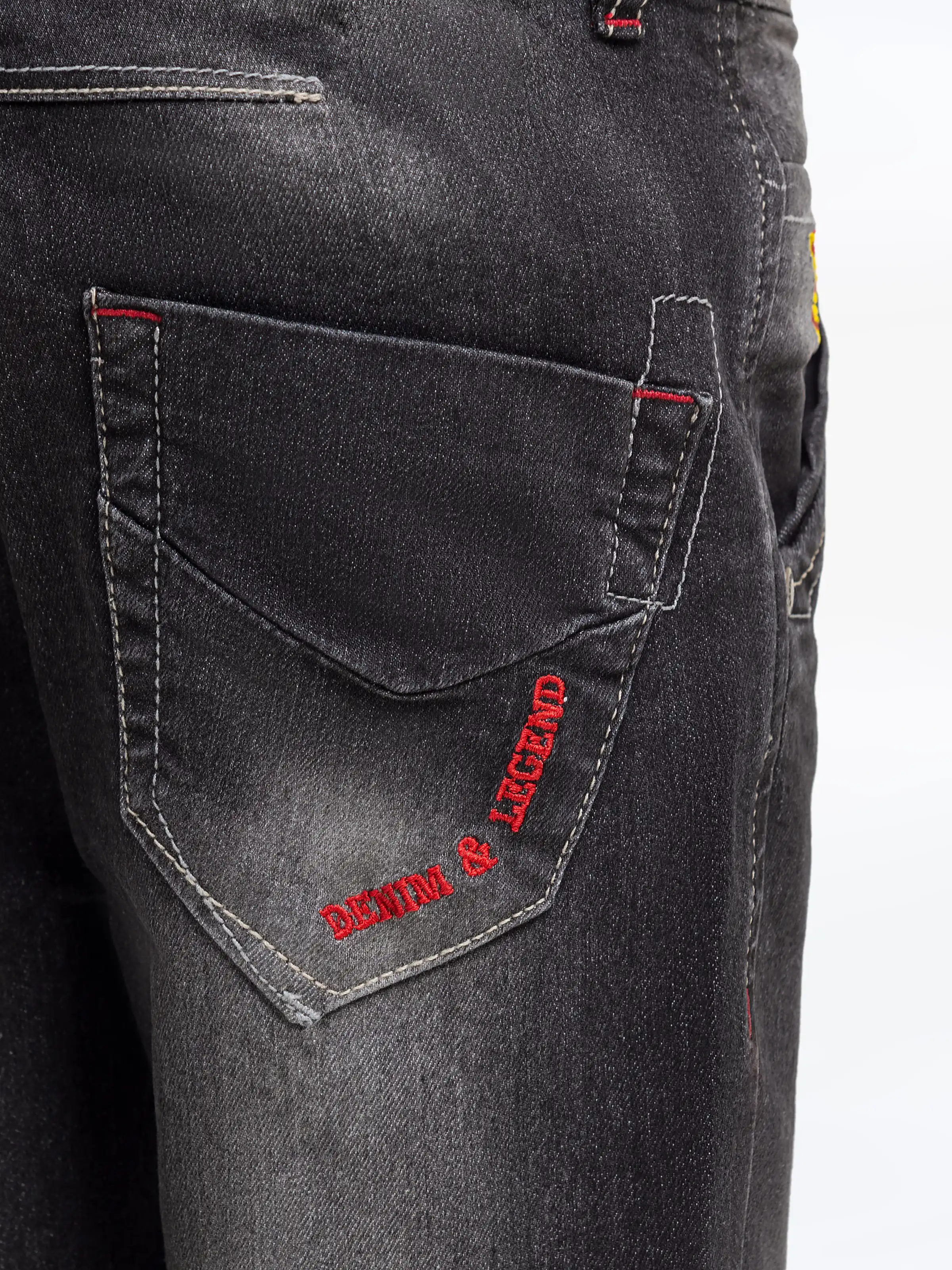 Boy's Dark Grey Denim Pant - EBBDP5-014 - Image 4