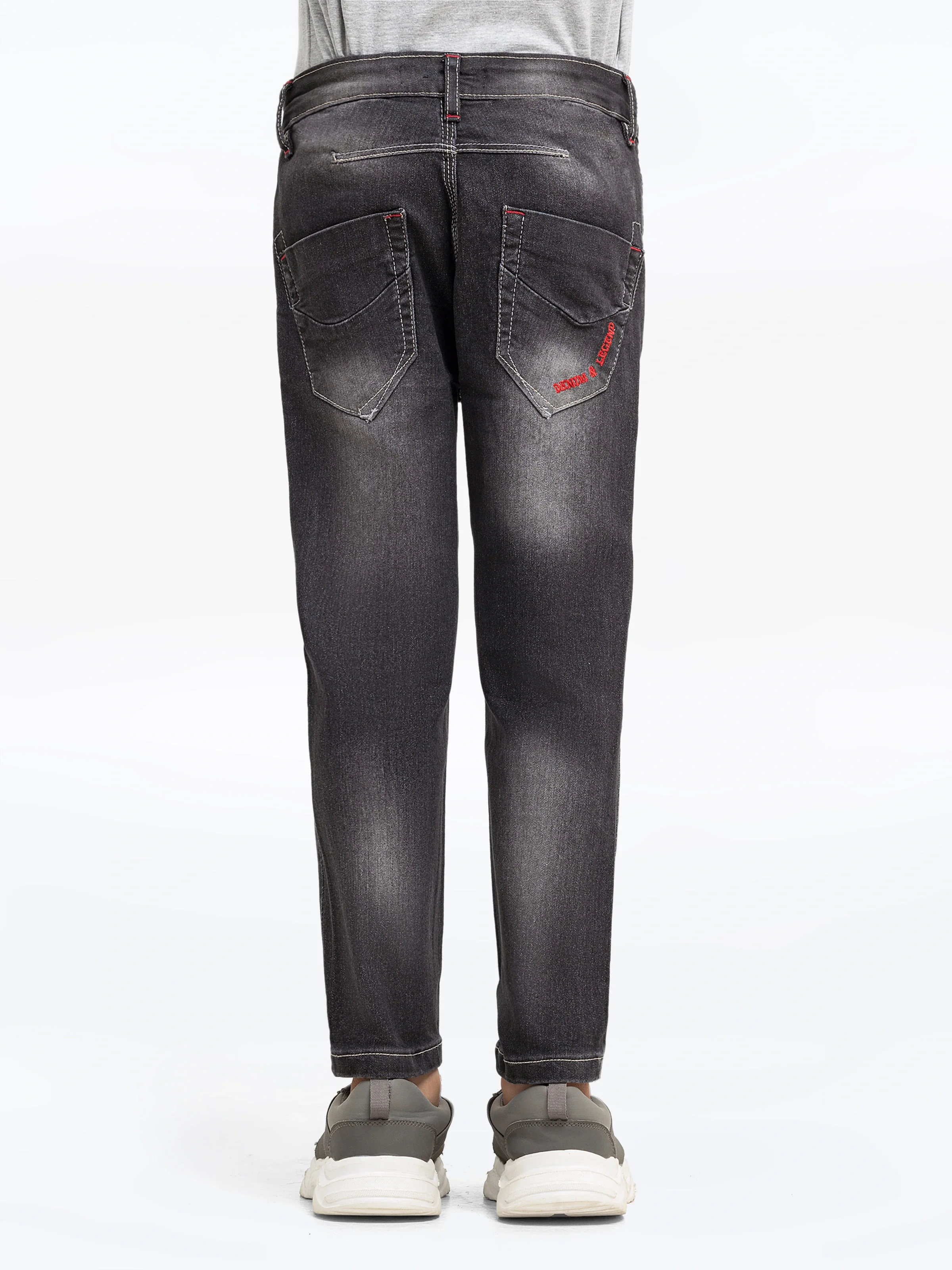 Boy's Dark Grey Denim Pant - EBBDP5-014 - Image 6