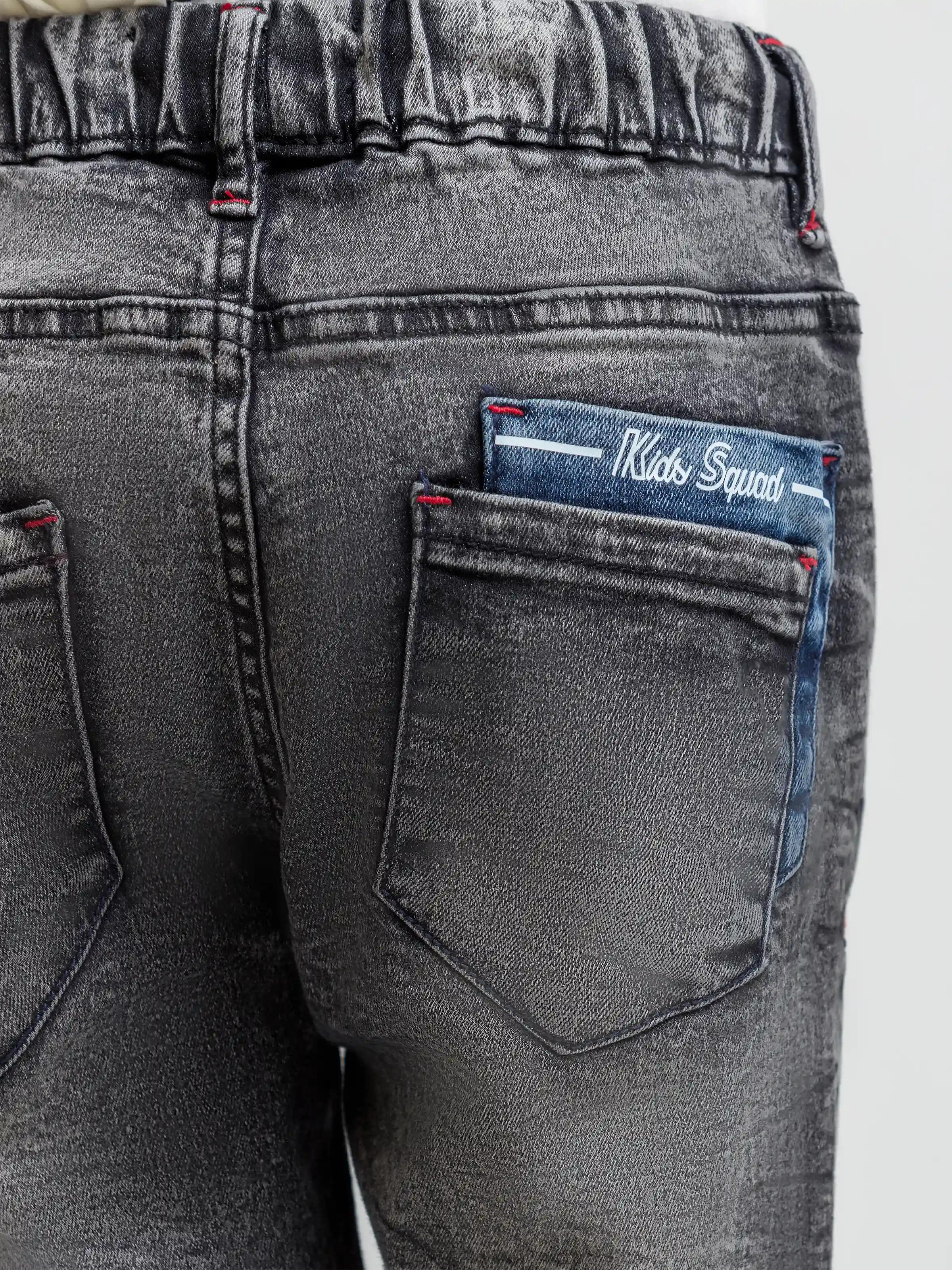 Boy's Dark Grey Denim Pant - EBBDP6-009 - Image 5