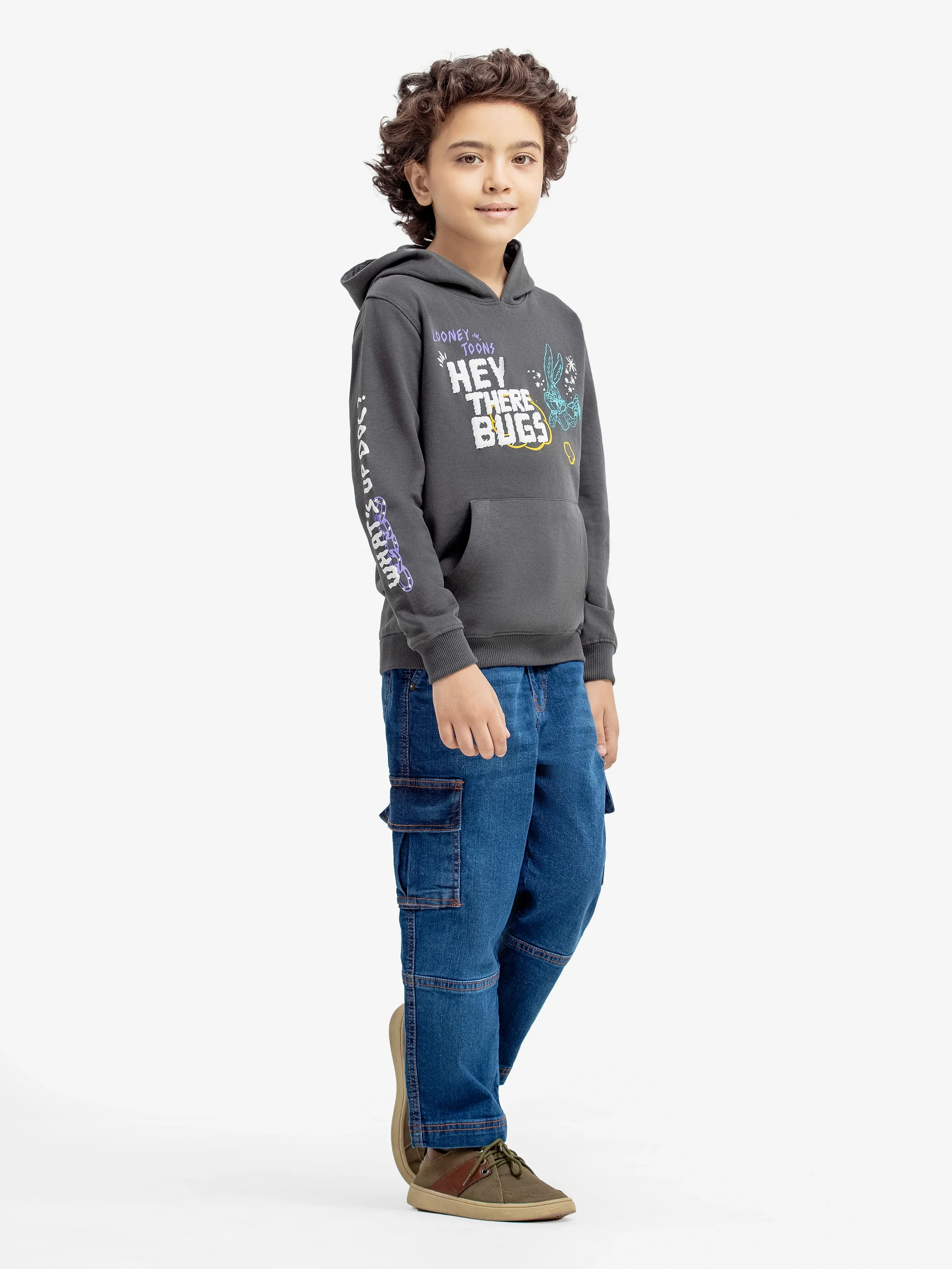 Boy's Dark Grey Hoodie - EBTH24-003 - Image 4