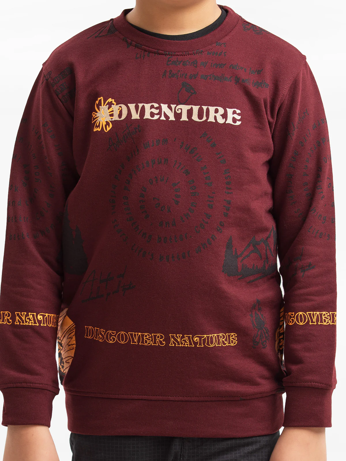 Boy's Dark Maroon Sweatshirt - EBTSS23-003 - Image 4