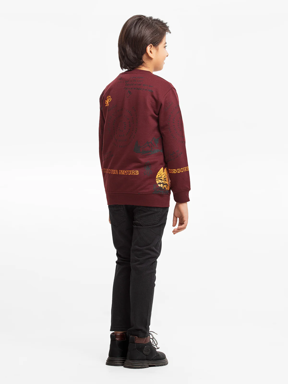 Boy's Dark Maroon Sweatshirt - EBTSS23-003 - Image 6