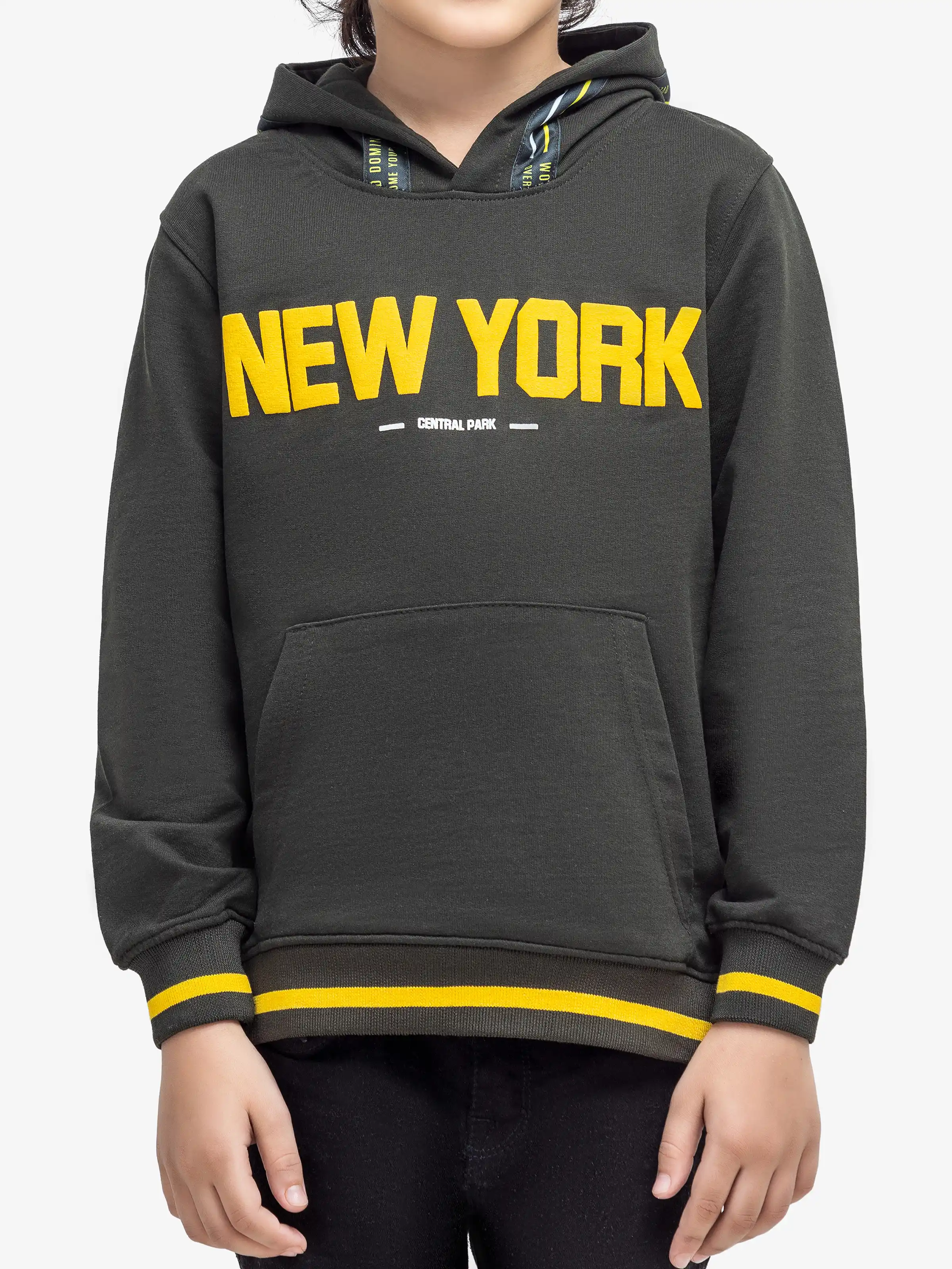 Boy's Dark Olive Hoodie - EBTH24-005 - Image 3