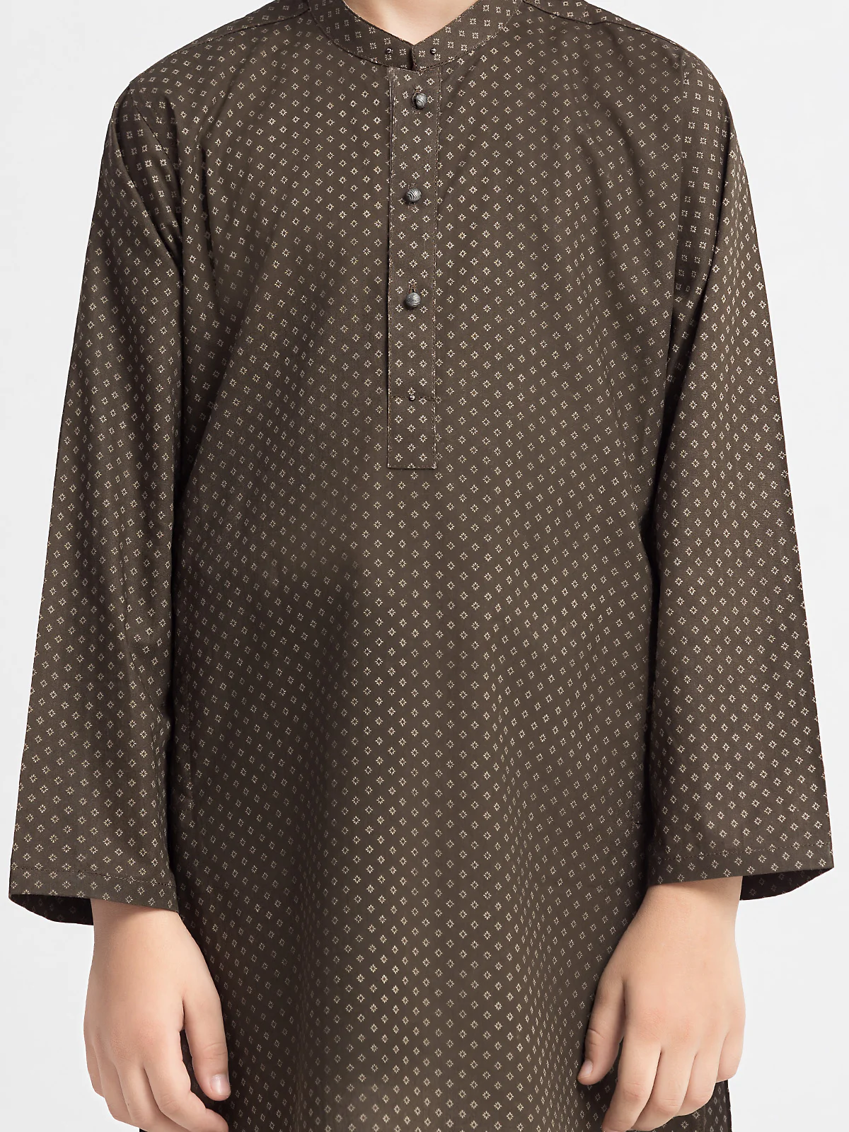 Boy's Dark Olive Kurta - EBTK24S-3976 - Image 3
