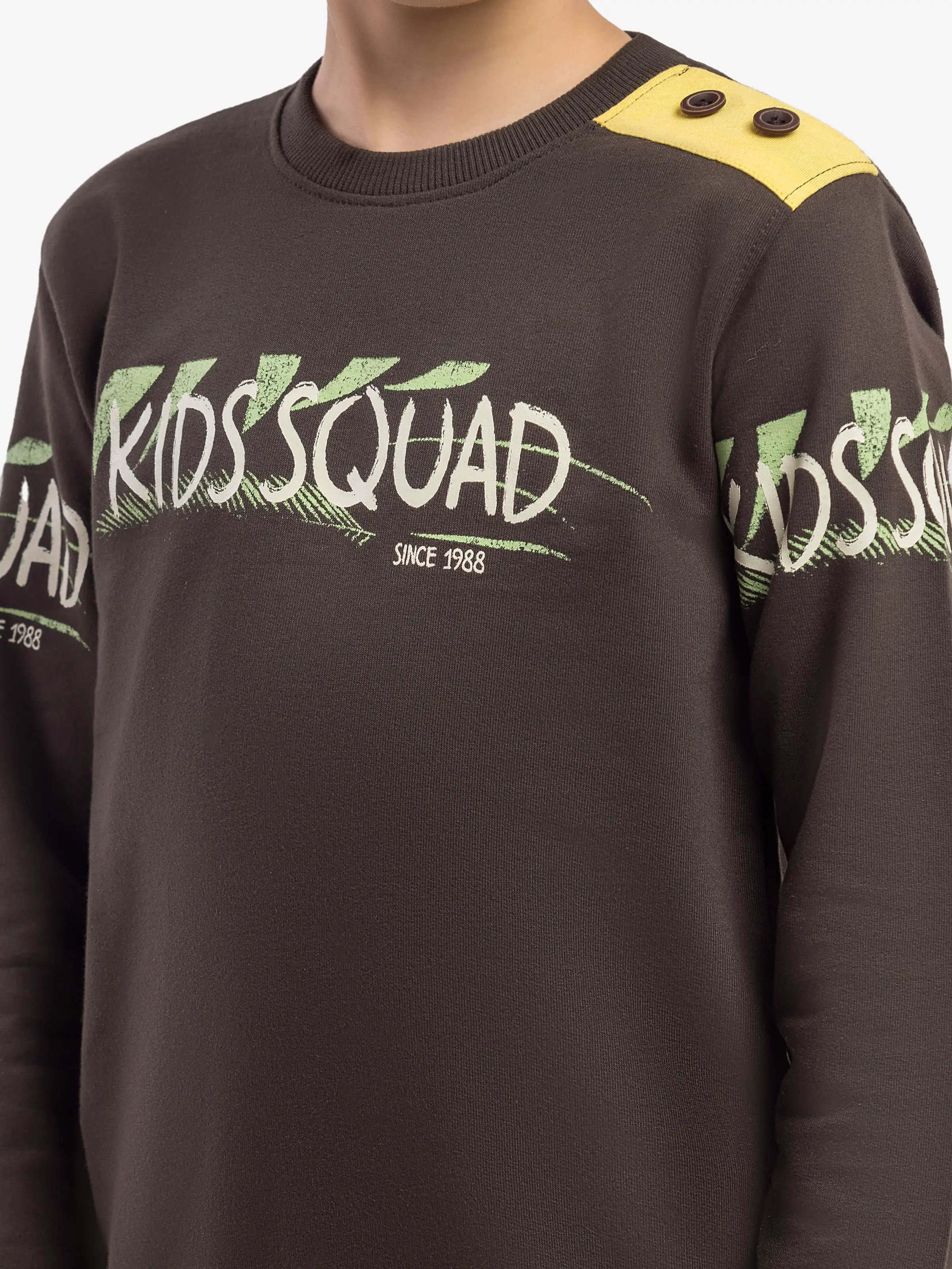 Boy's Dark Olive Sweatshirt - EBTSS5-014 - Image 2
