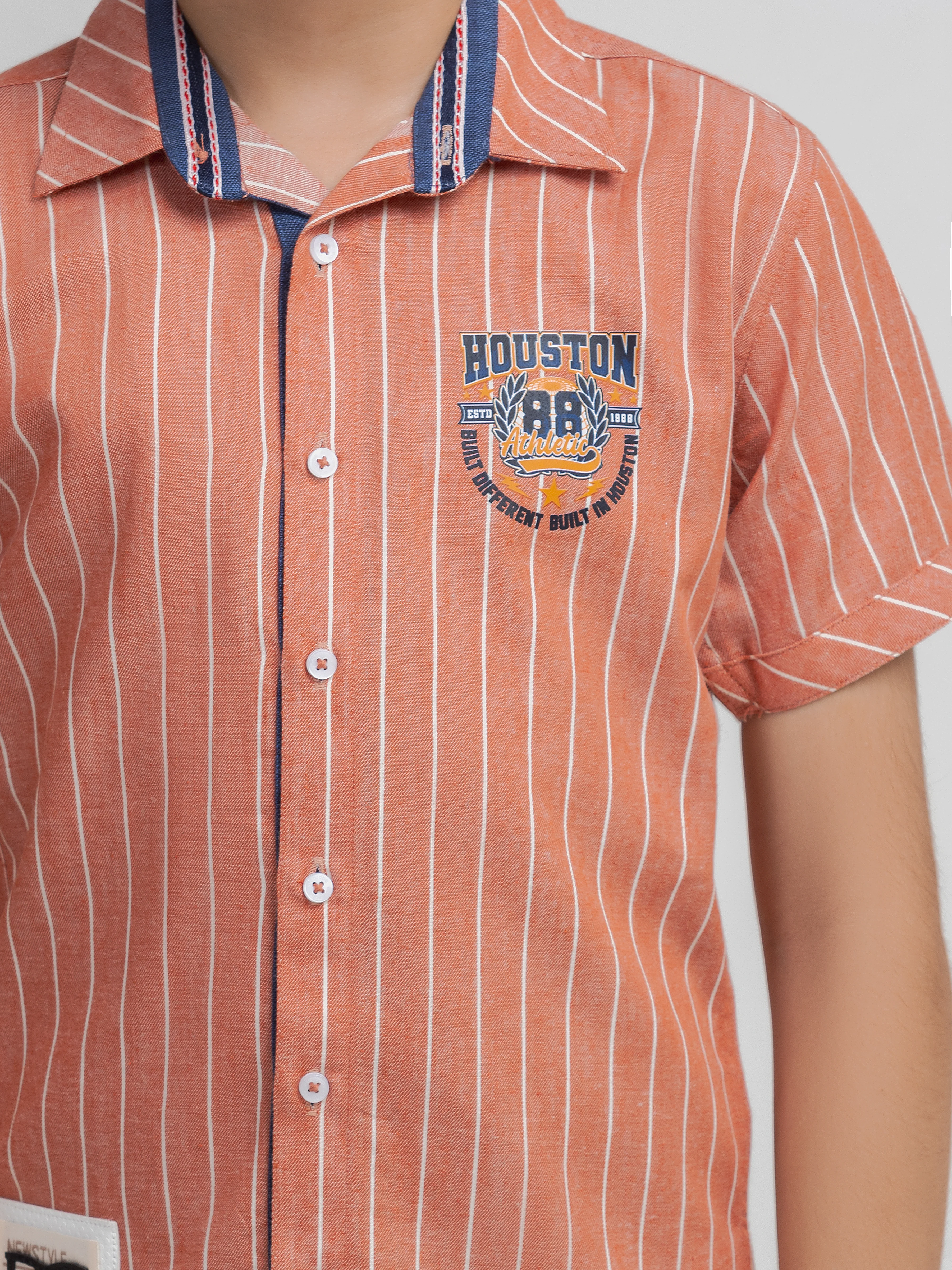 Boy's Dark Peach Shirt - EBTSH6-27706 - Image 3