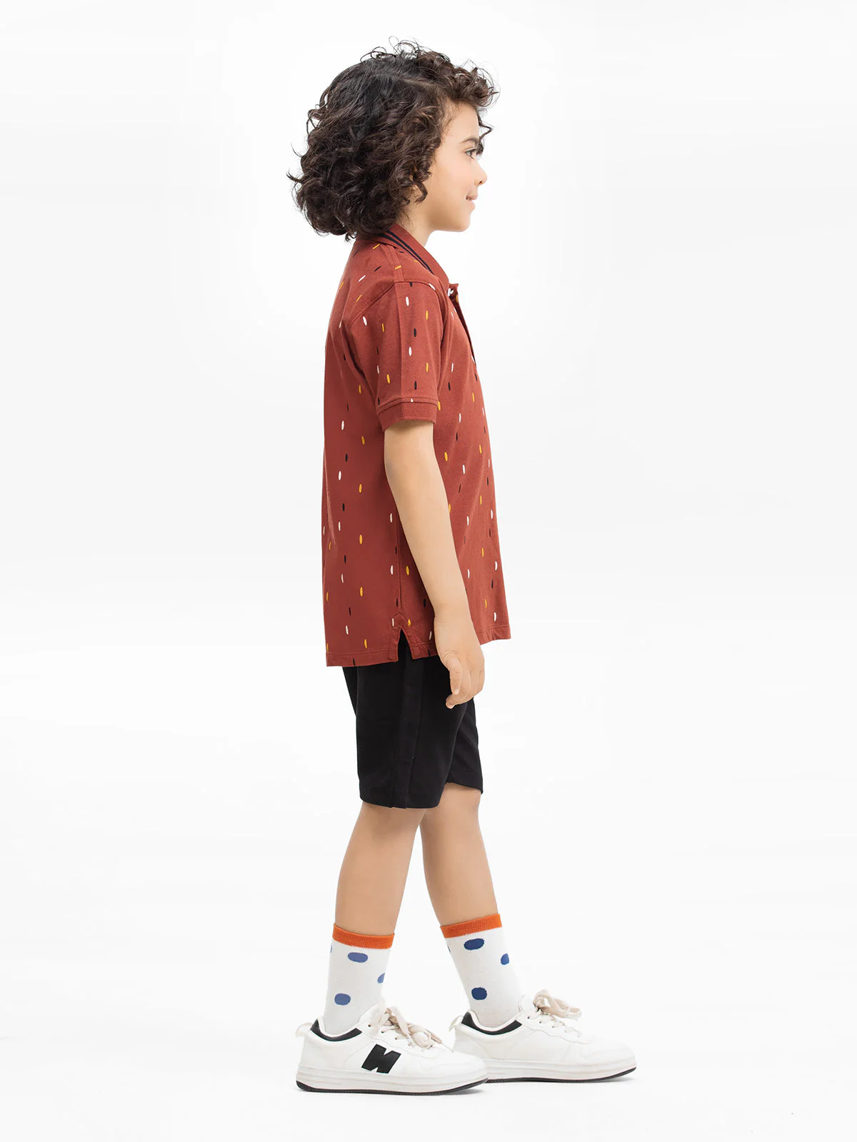 Boy's Dark Rust Polo Shirt - EBTPS24-045 - Image 3