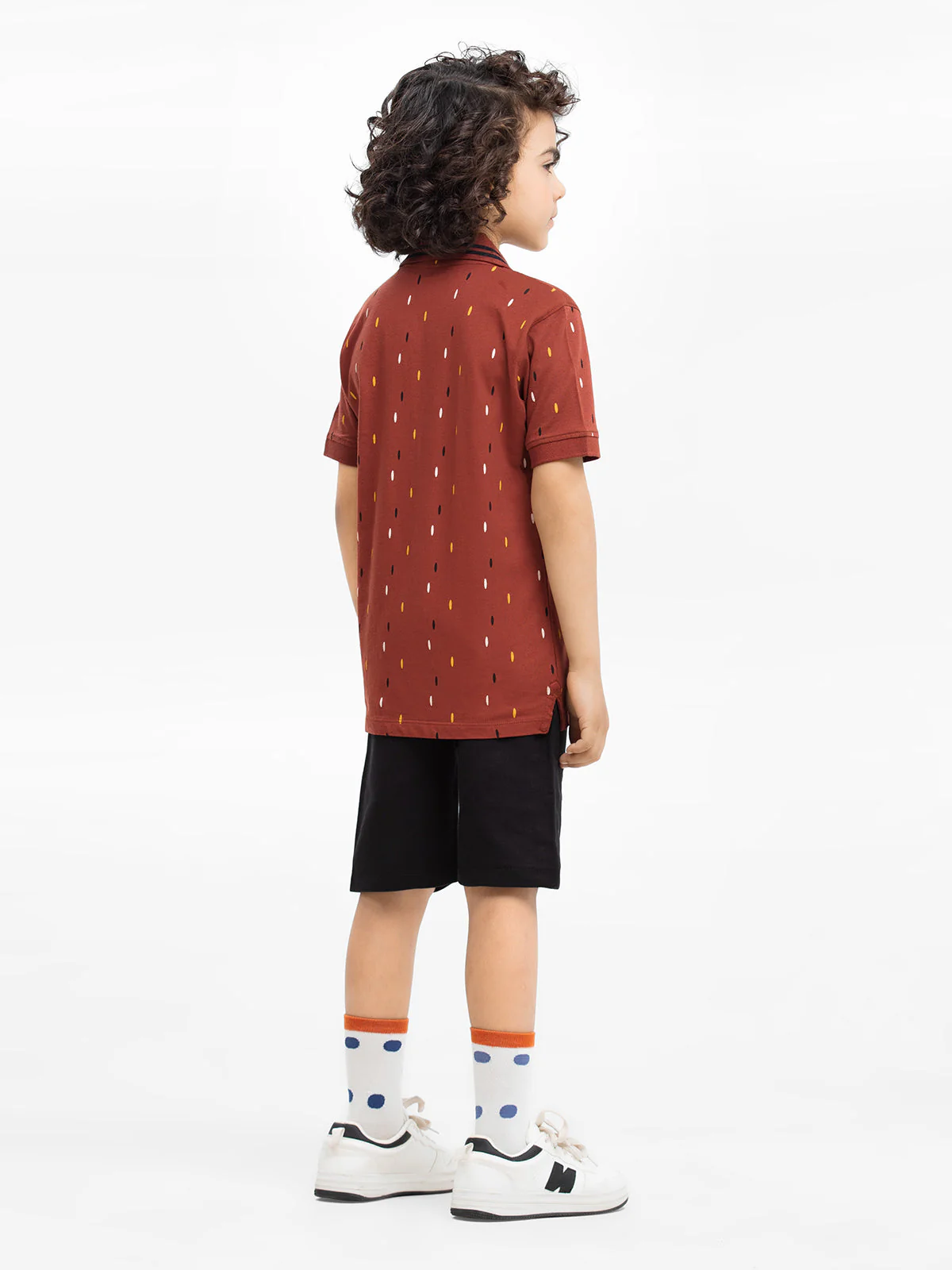 Boy's Dark Rust Polo Shirt - EBTPS24-045 - Image 4