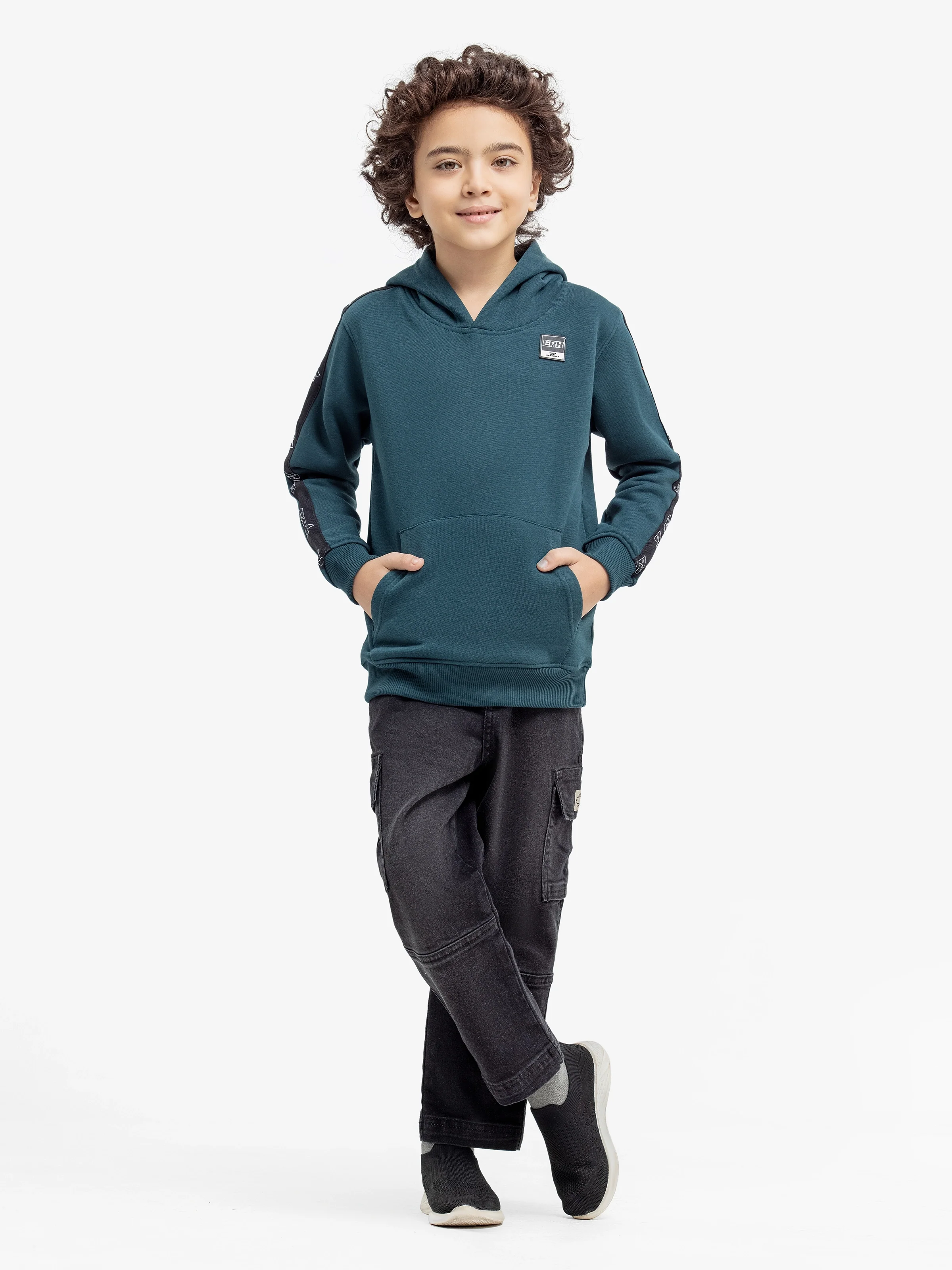 Boy's Dark Teal Hoodie - EBTH24-014 - Image 2