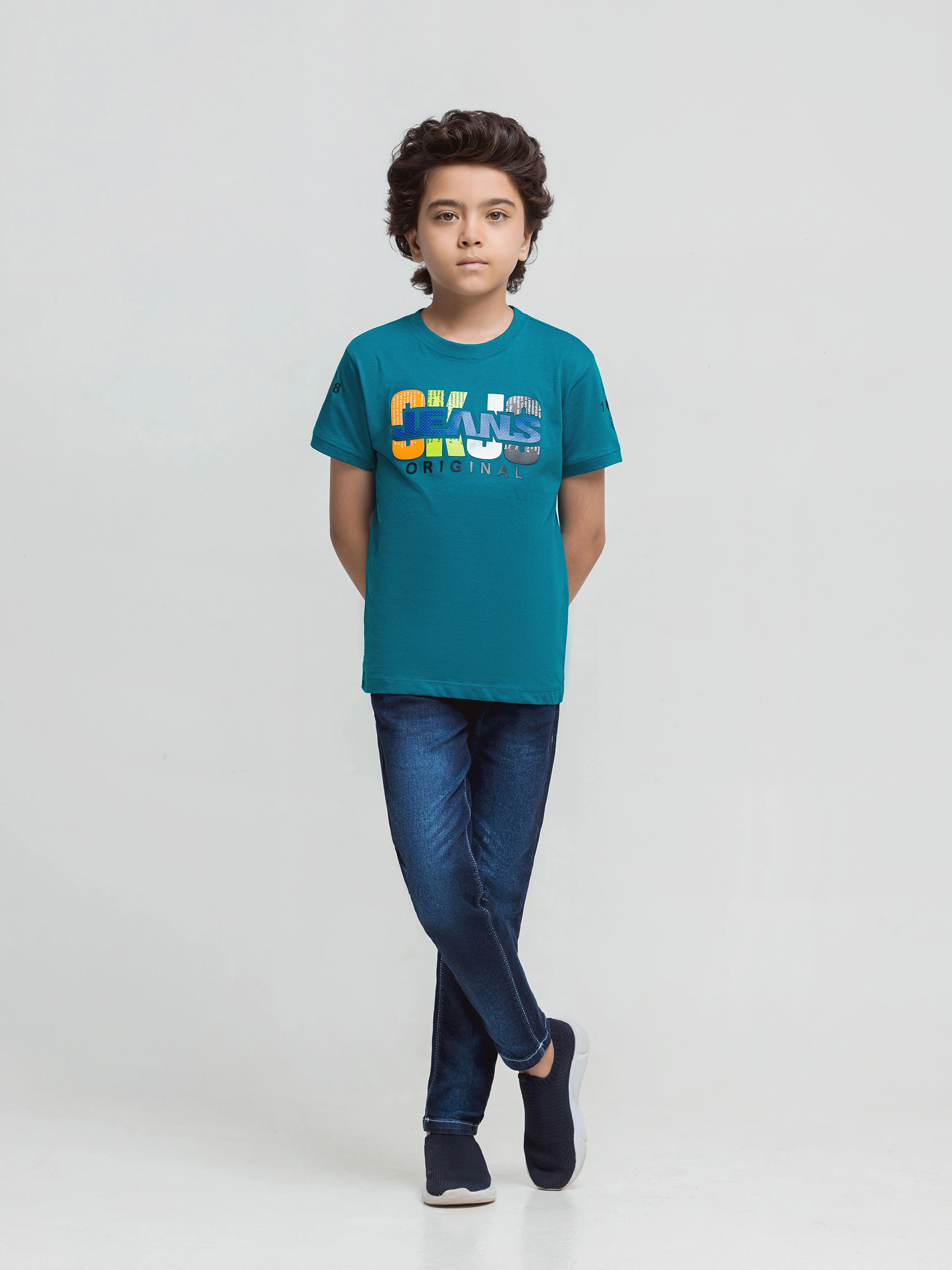 Boy's Dark Teal T-Shirt - EBTTS6-031 - Image 2