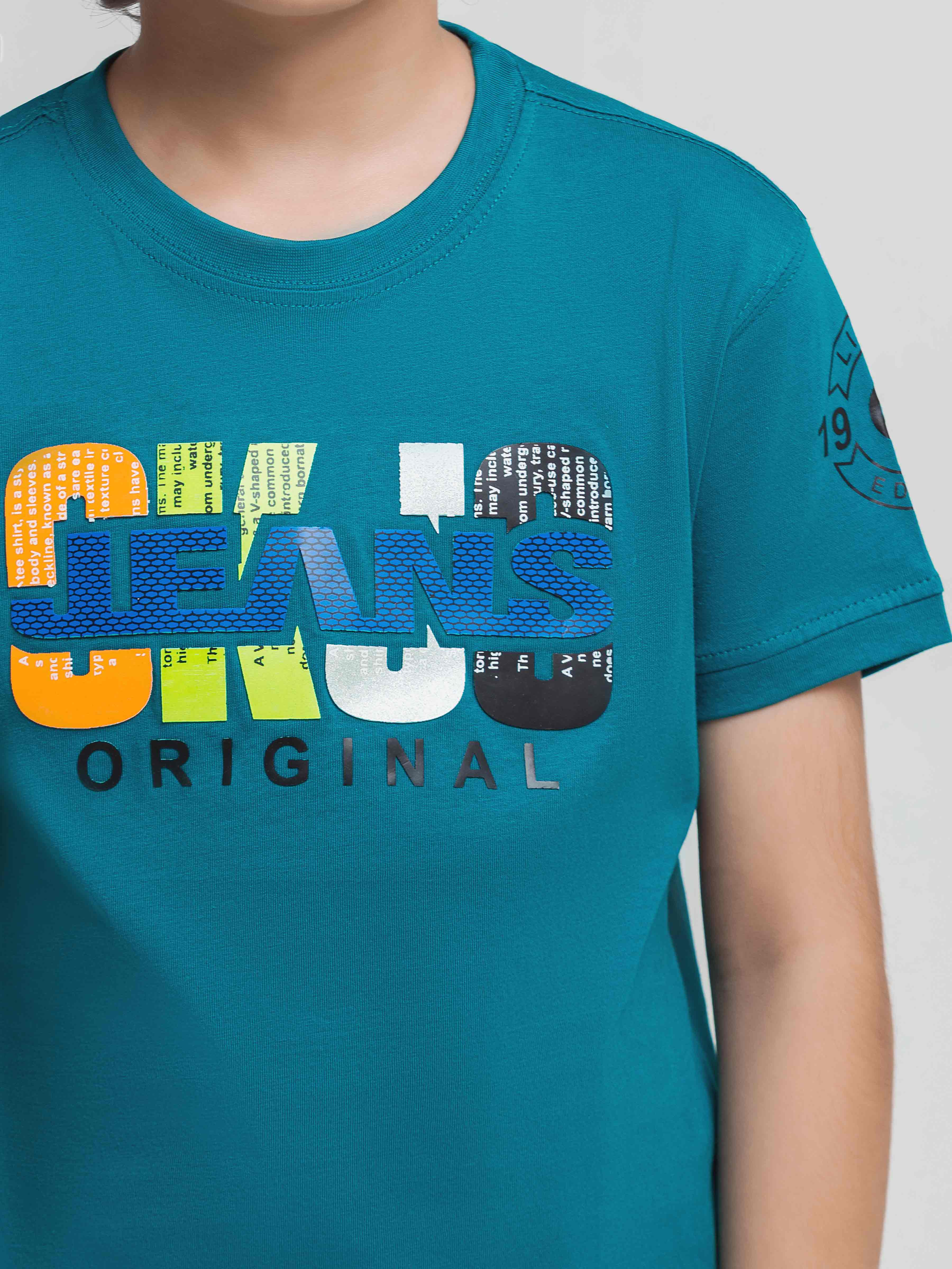 Boy's Dark Teal T-Shirt - EBTTS6-031 - Image 3