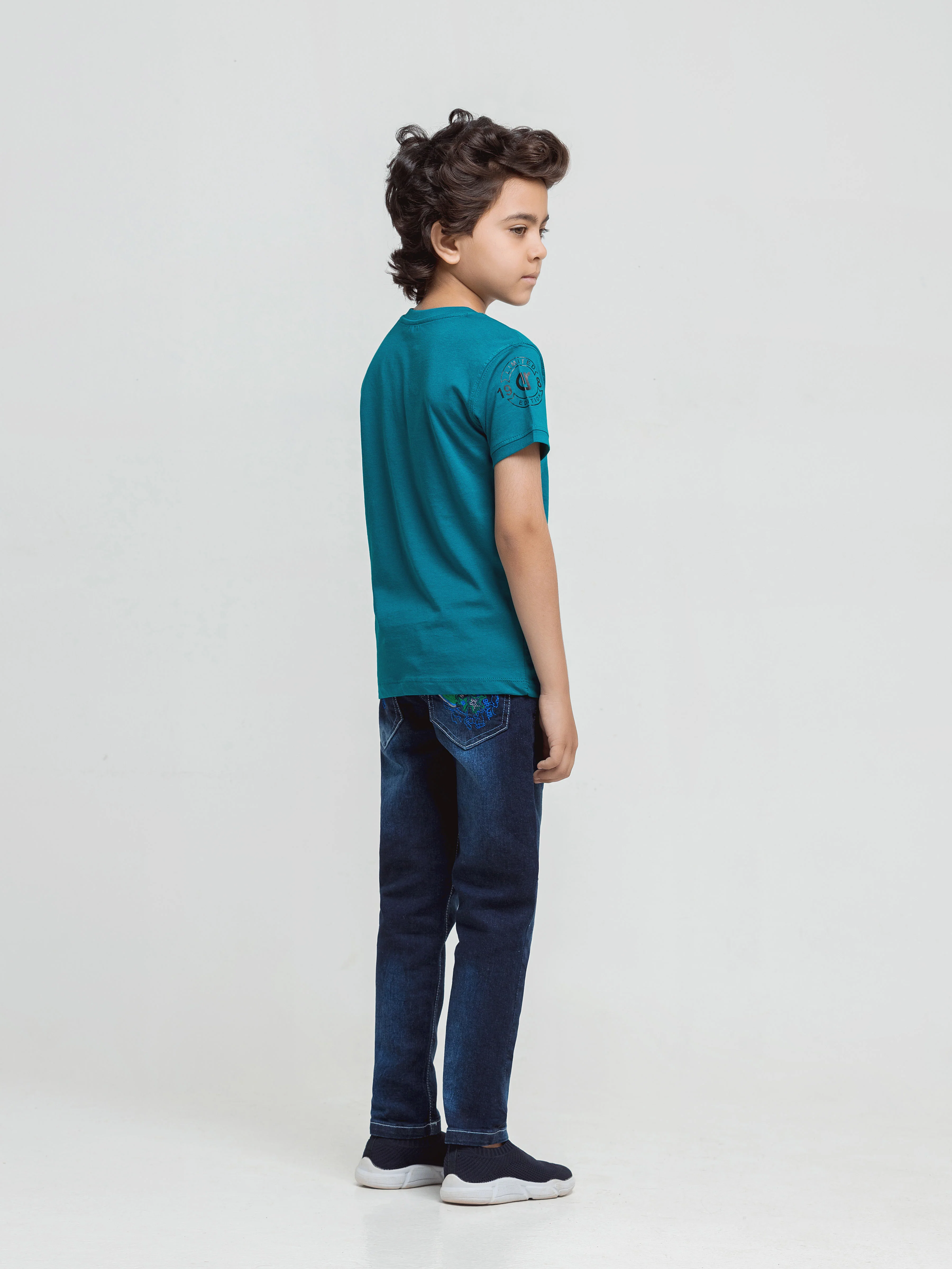 Boy's Dark Teal T-Shirt - EBTTS6-031 - Image 5