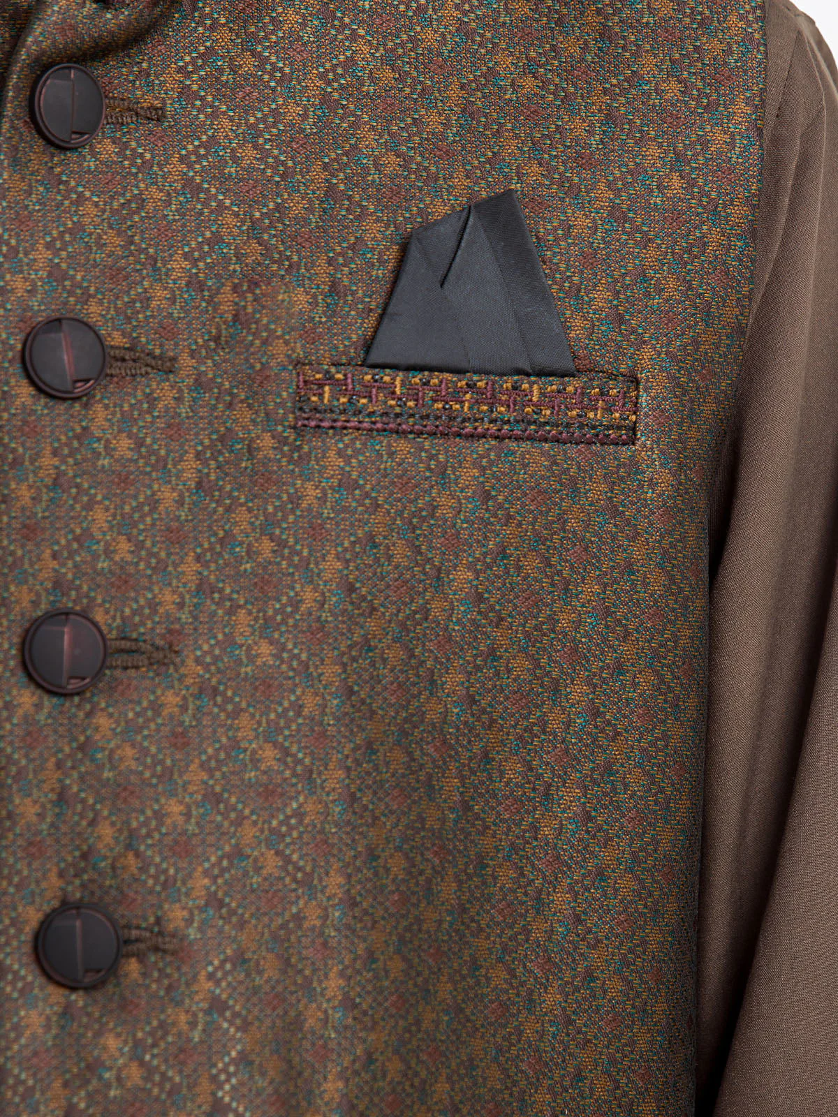 Boy's Olive Waist Coat Suit - EBTWCS24-25188 - Image 5