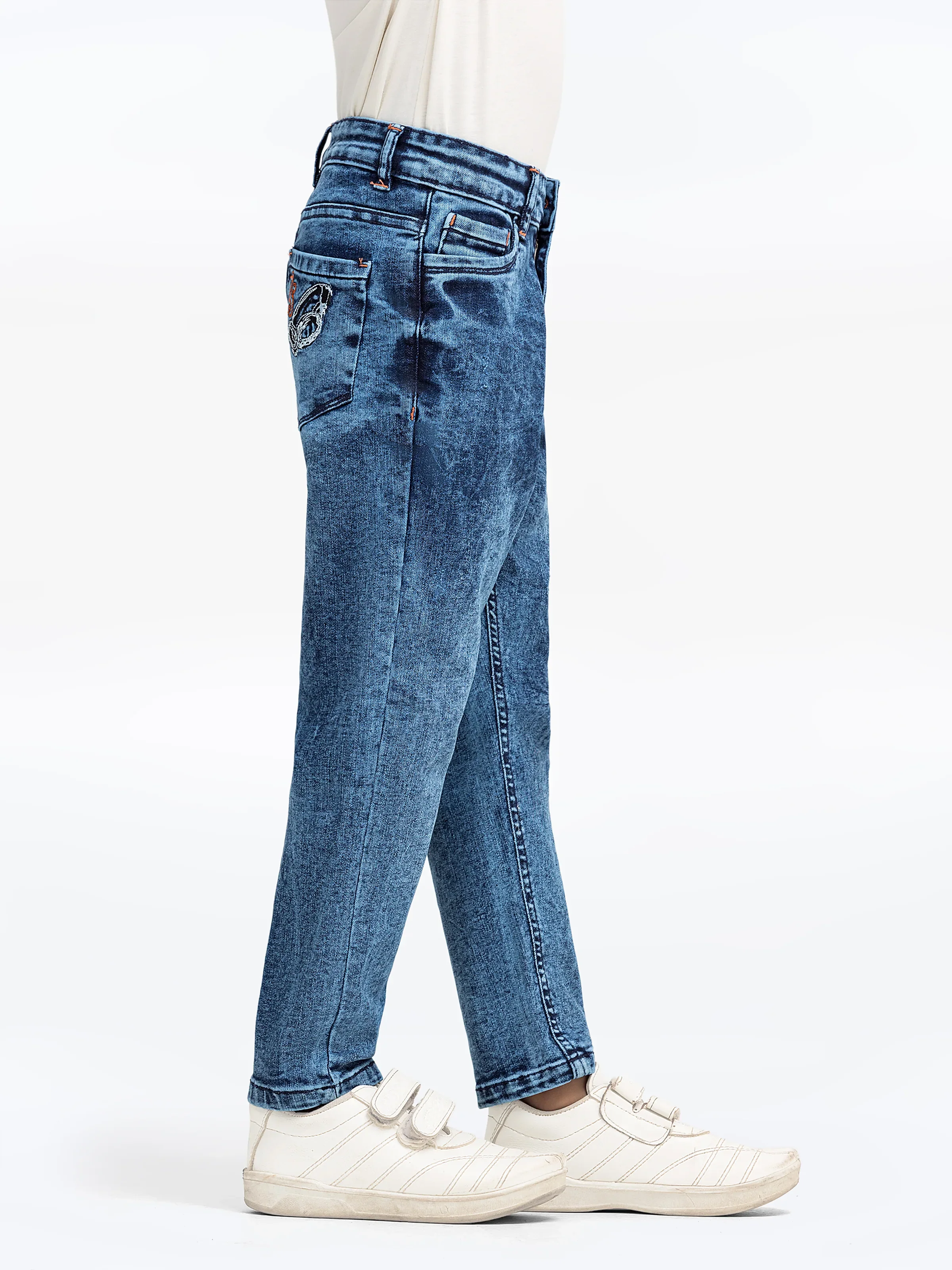 Boy's Denim Blue Pant - EBBDP5-011 - Image 2