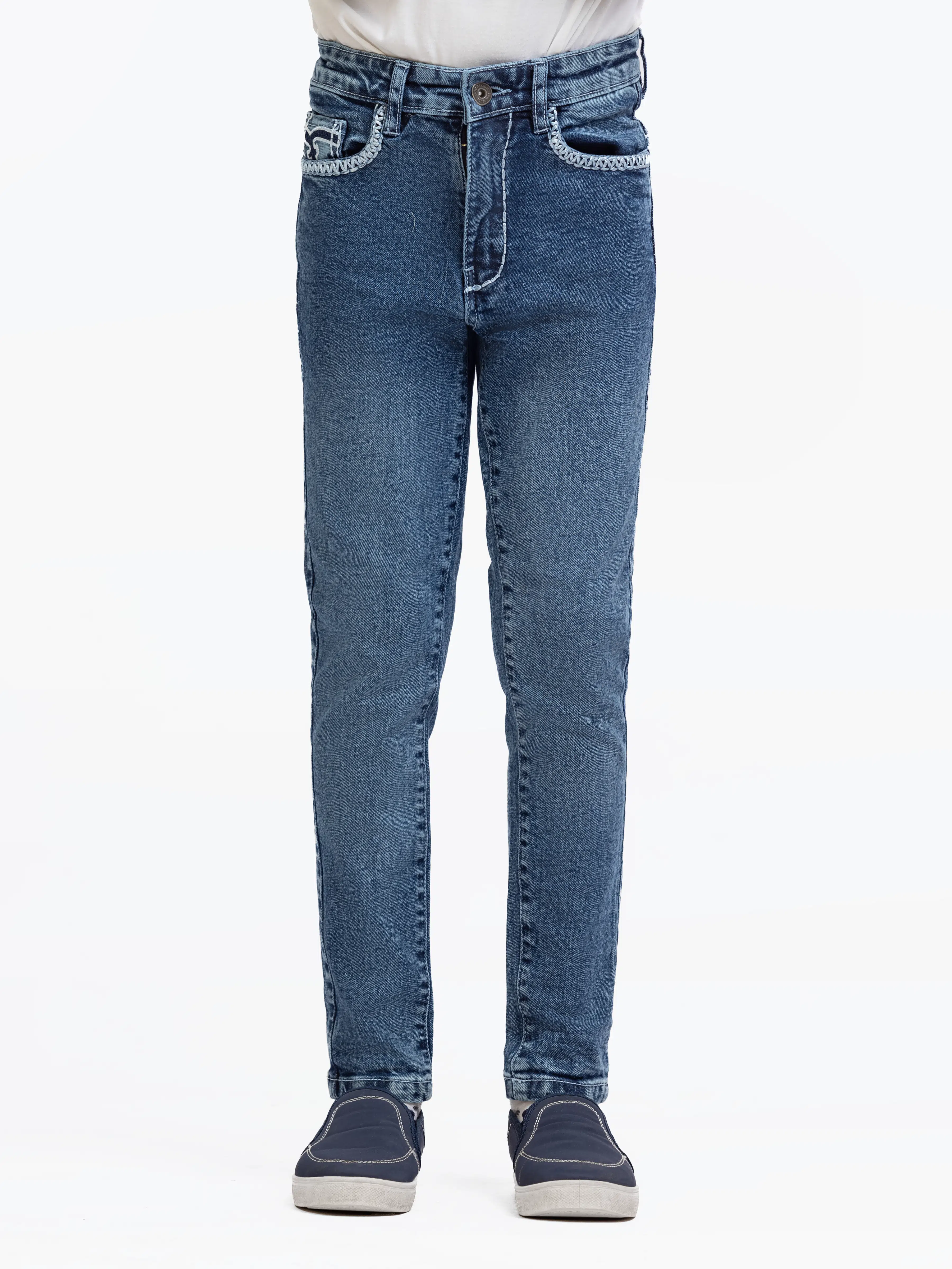 Boy' Blue Denim Pant - EBBDP5-013