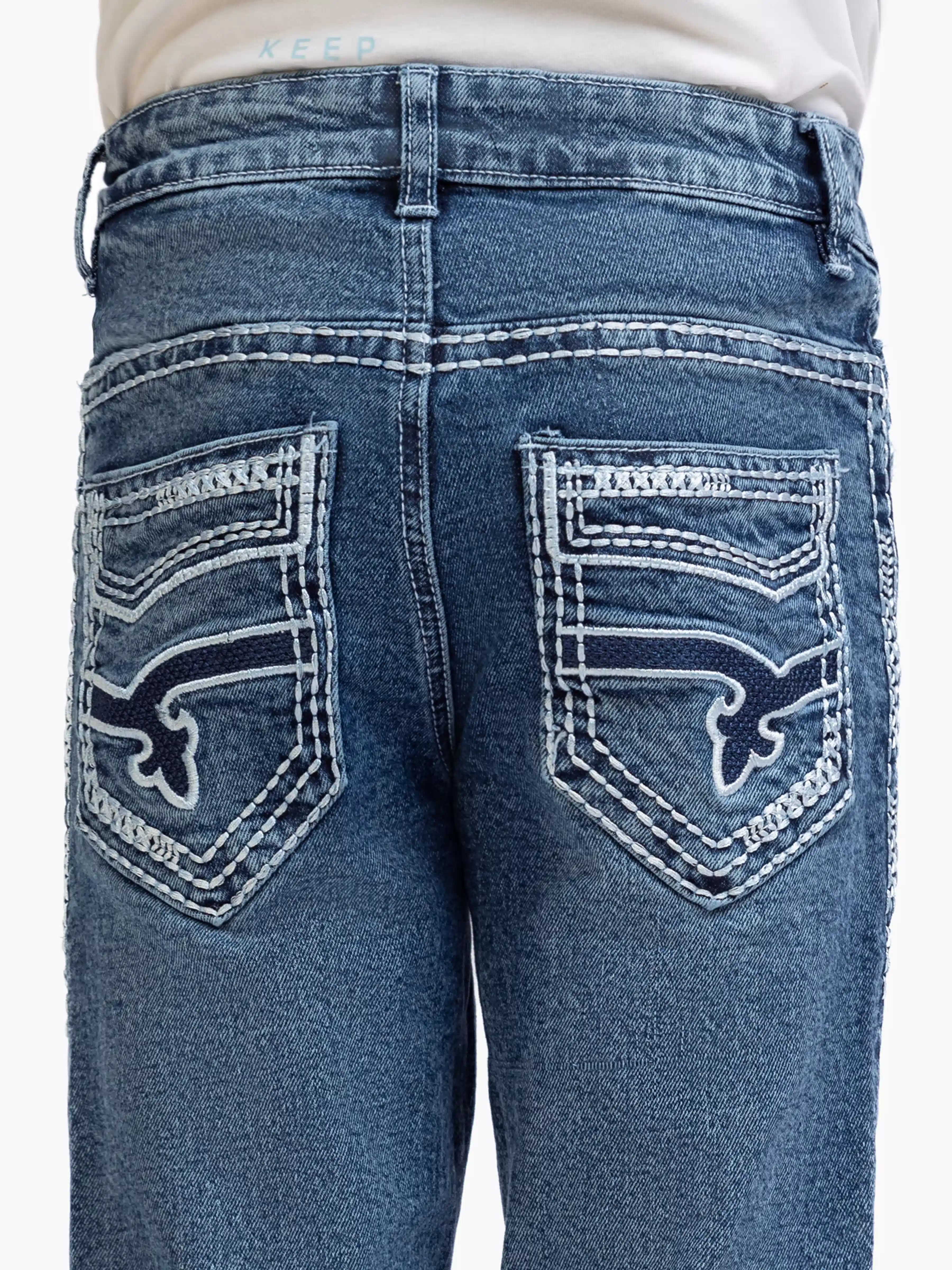 Boy' Blue Denim Pant - EBBDP5-013 - Image 3