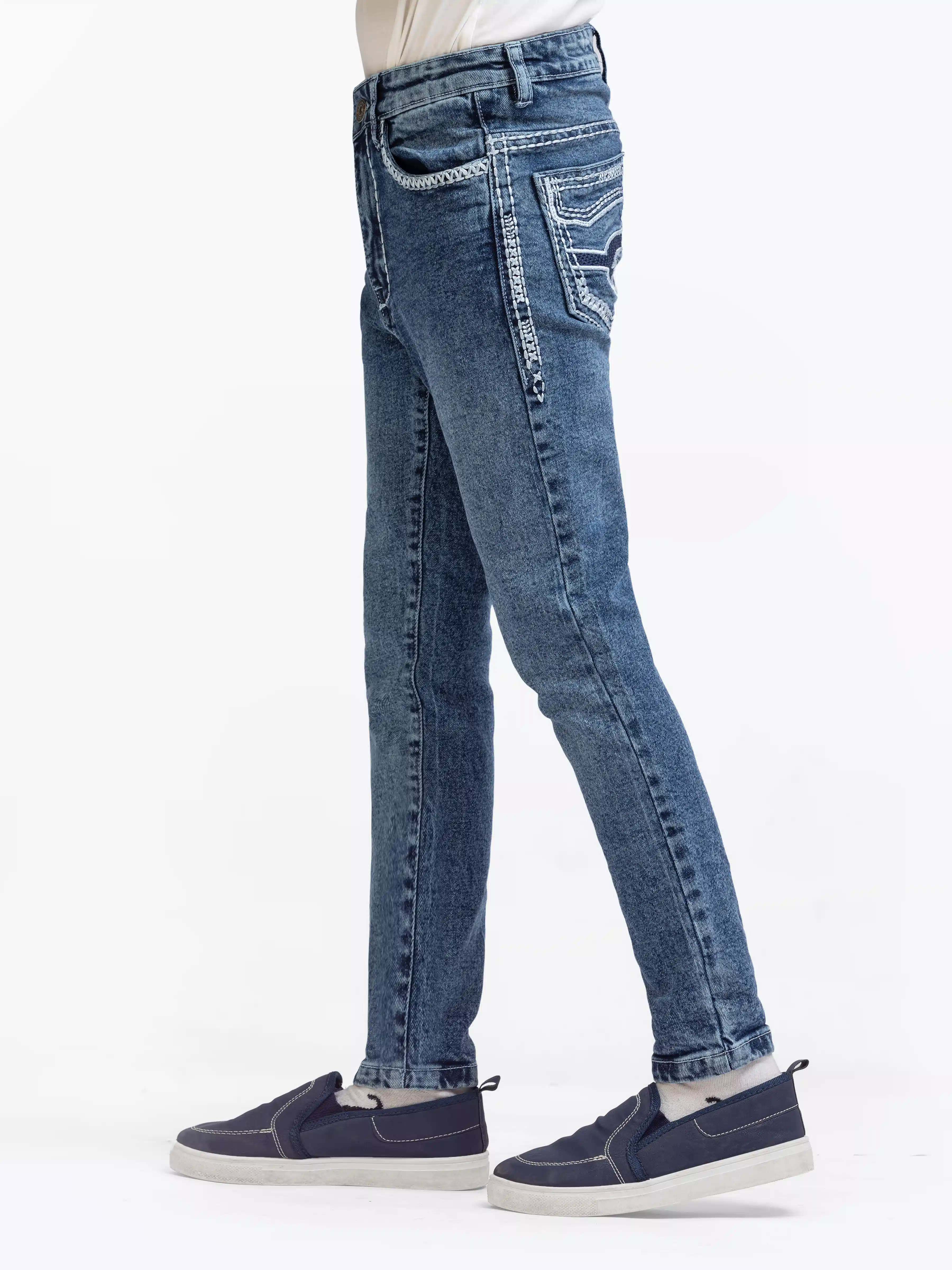 Boy' Blue Denim Pant - EBBDP5-013 - Image 4