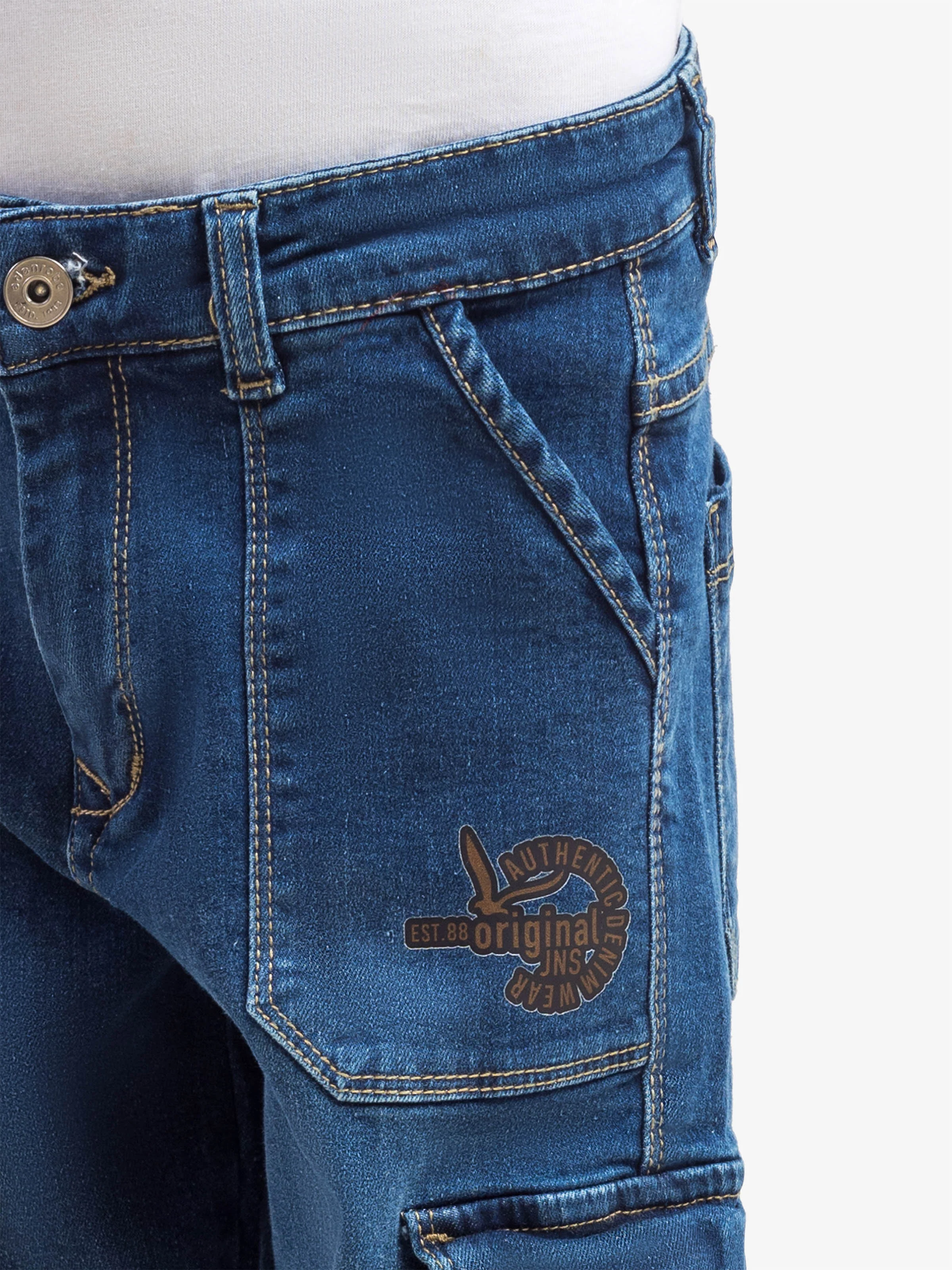 Boy's Denim Blue Denim Pant - EBBDP5-049 - Image 5