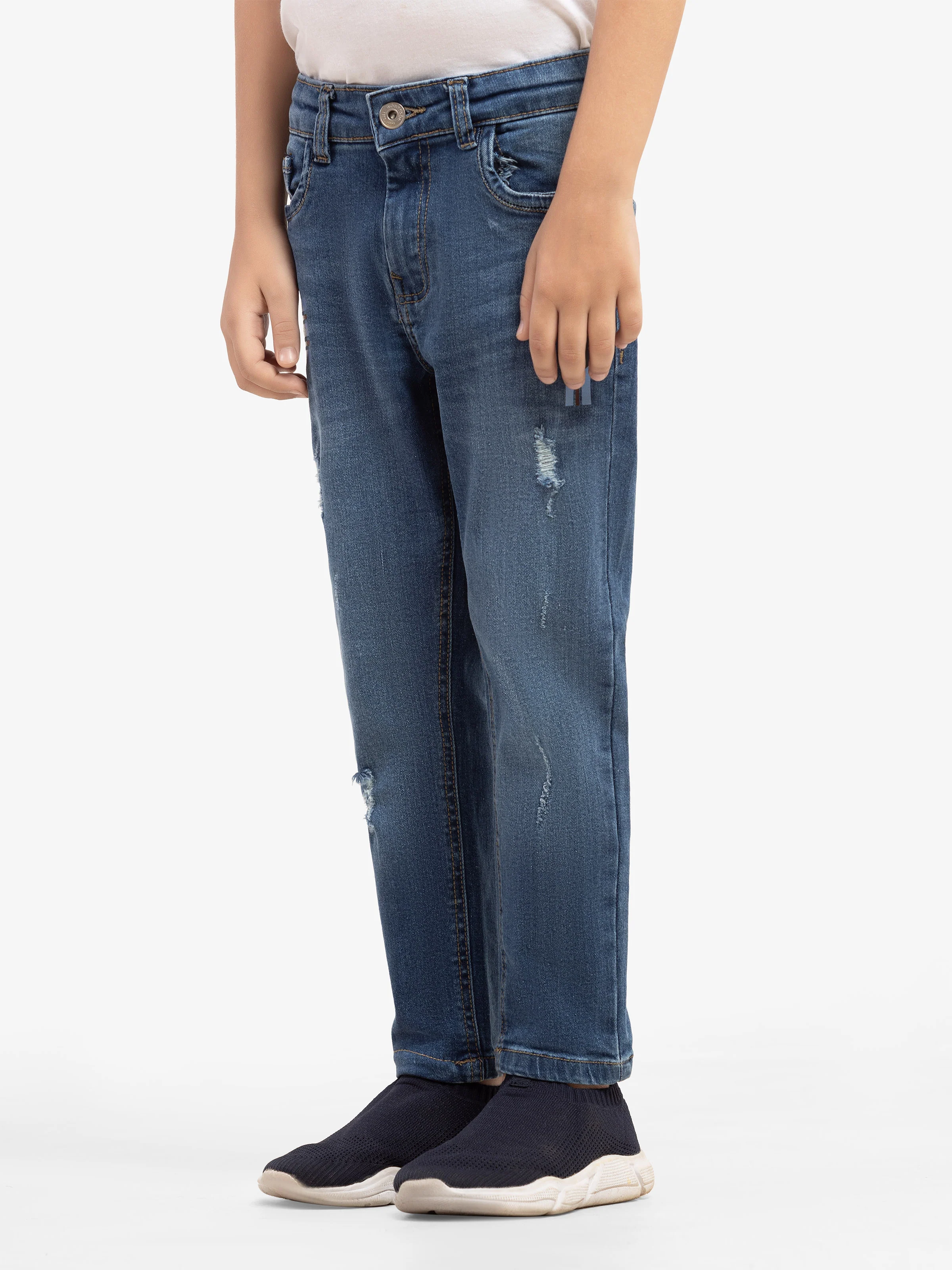 Boy's Denim Blue Denim Pant - EBBDP5-050 - Image 2