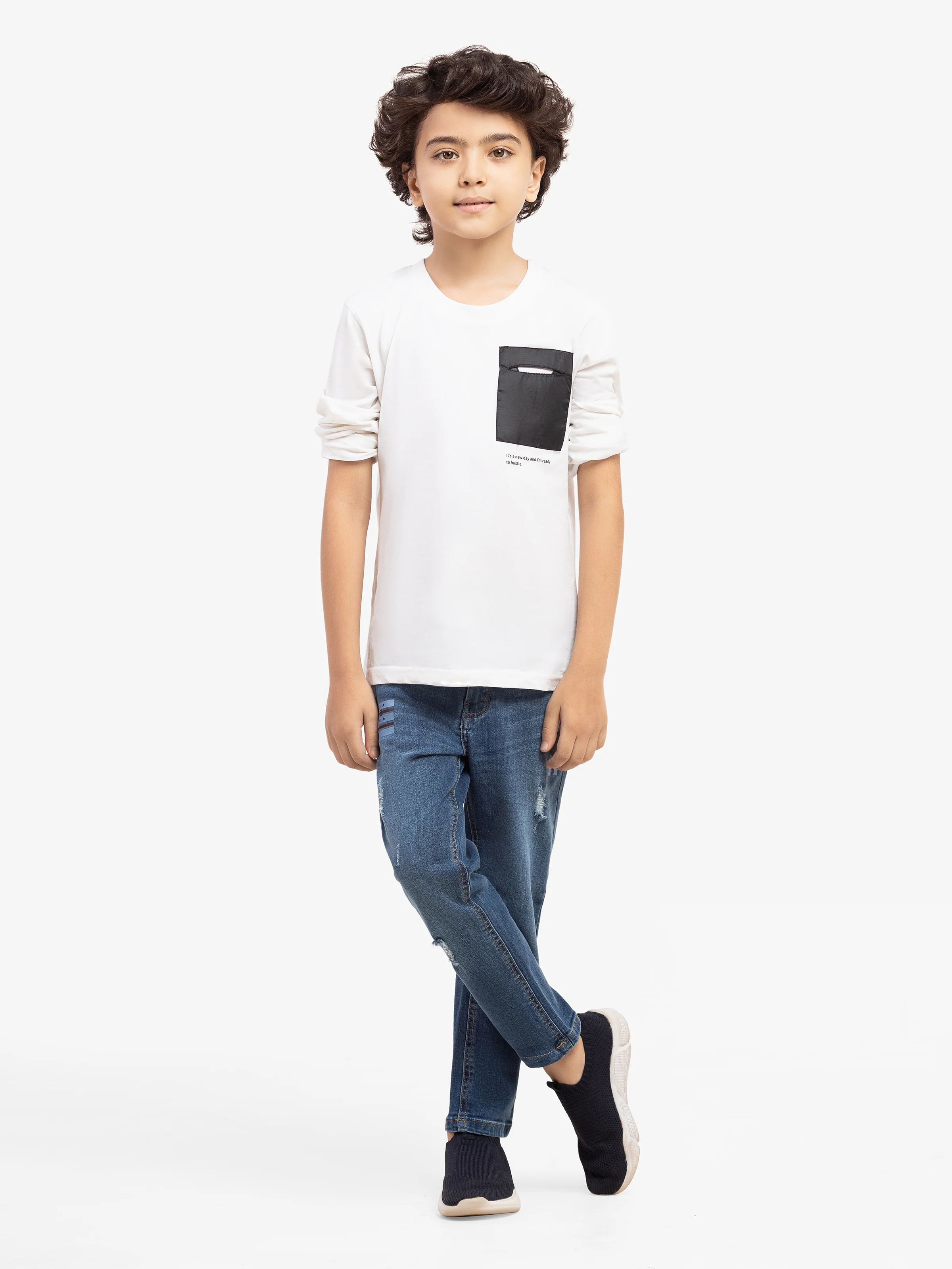 Boy's Denim Blue Denim Pant - EBBDP5-050 - Image 3
