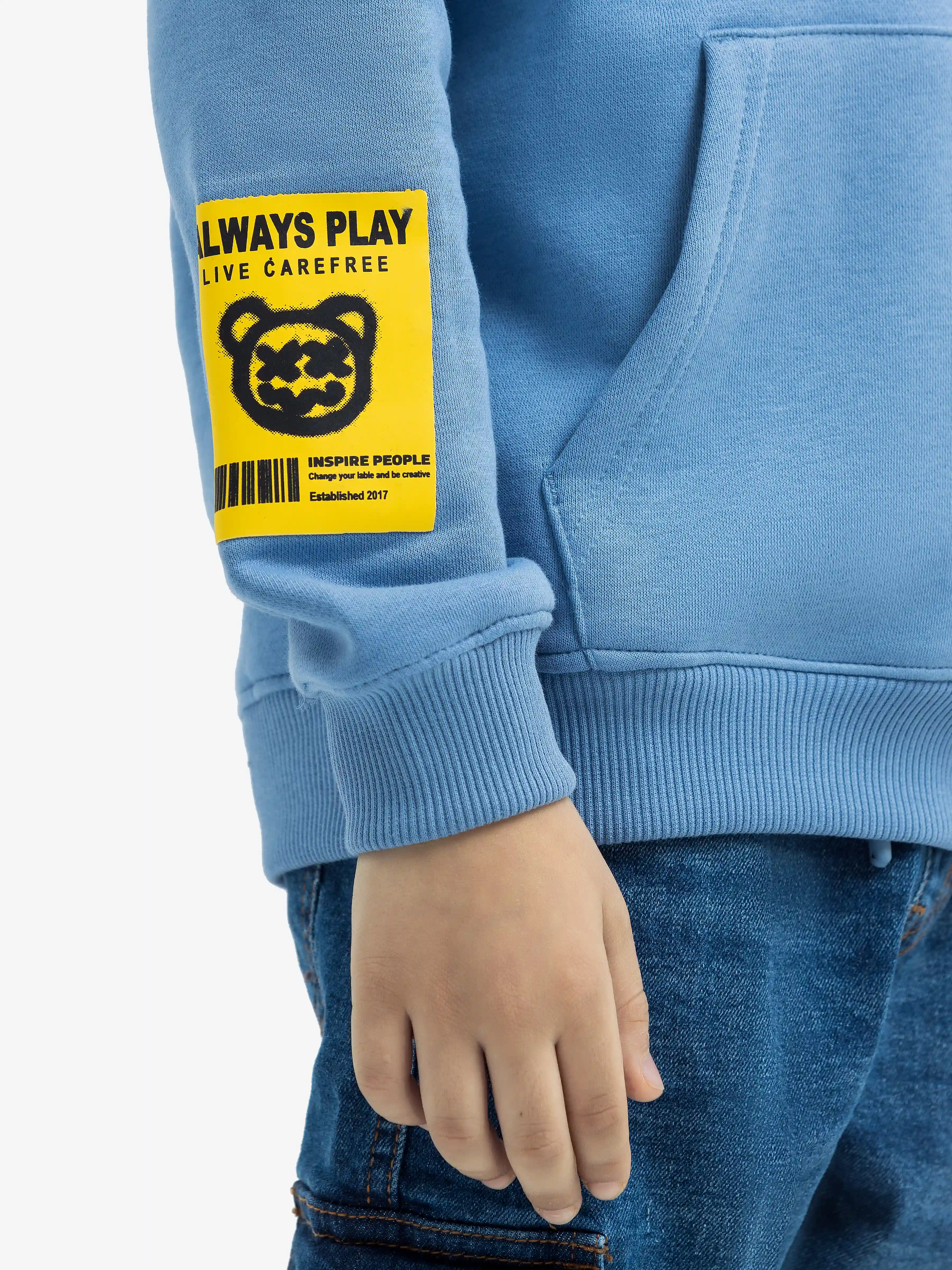 Boy's Denim Blue Hoodie - EBTH24-015 - Image 3