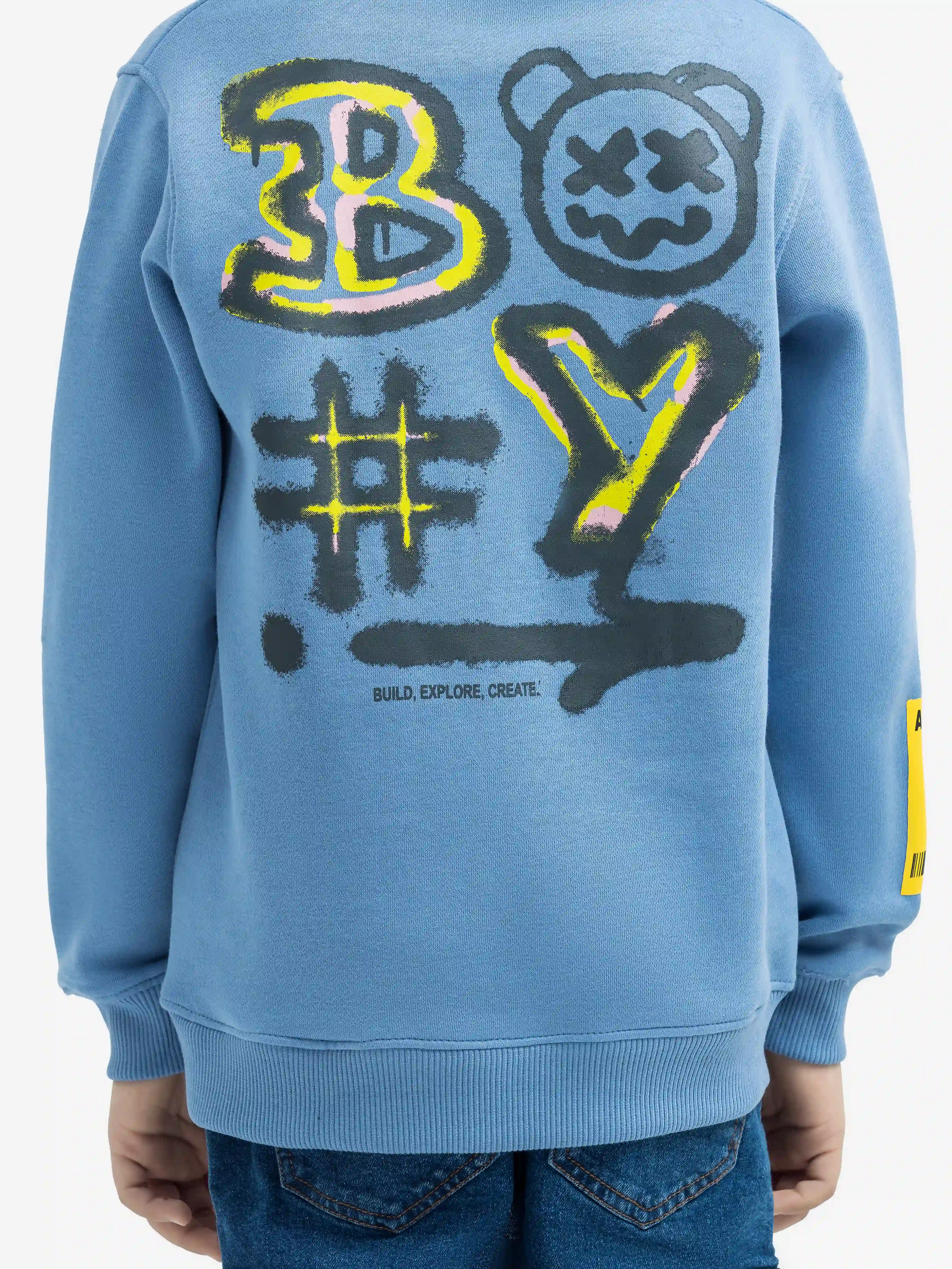 Boy's Denim Blue Hoodie - EBTH24-015 - Image 4
