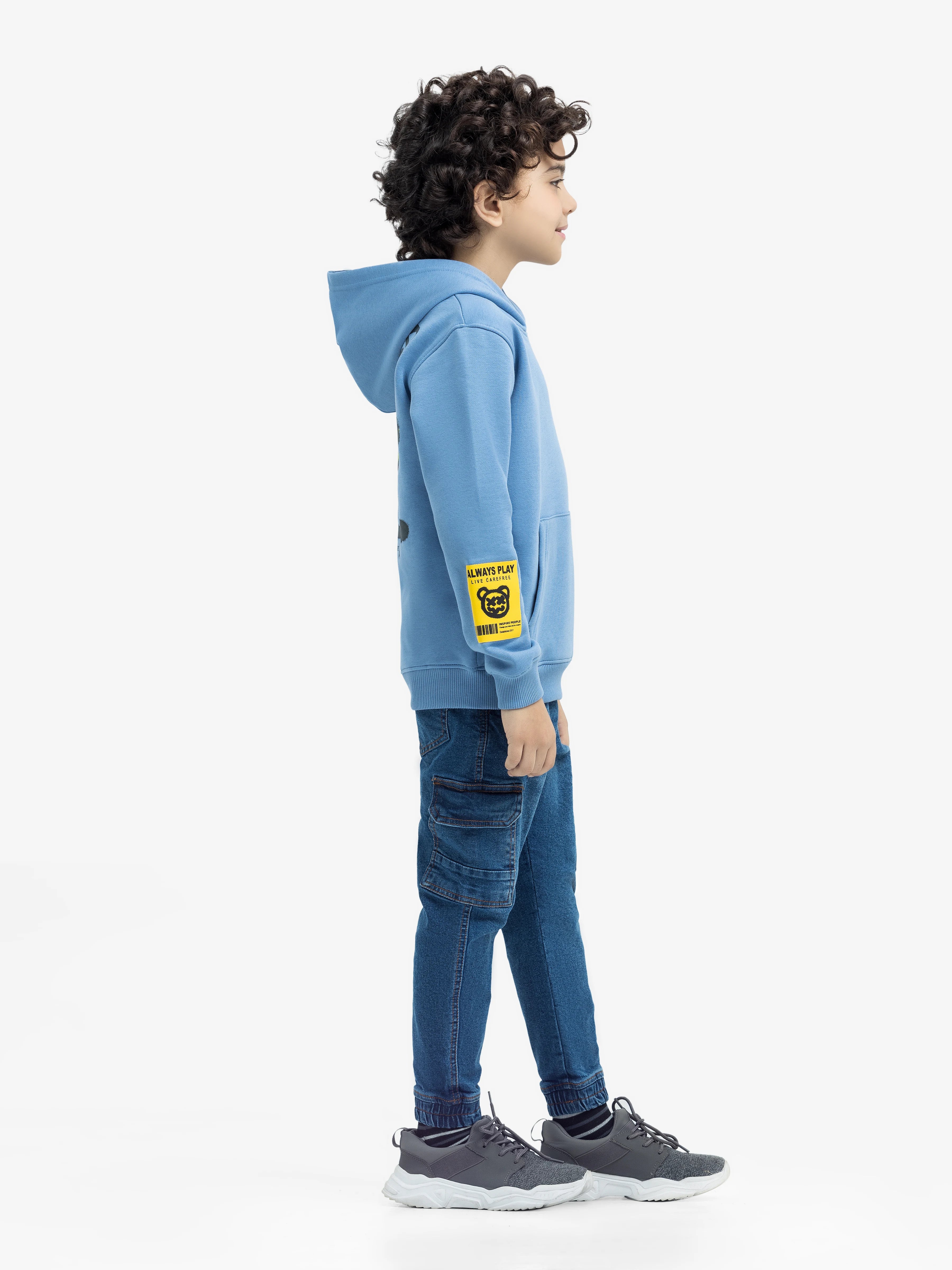 Boy's Denim Blue Hoodie - EBTH24-015 - Image 5