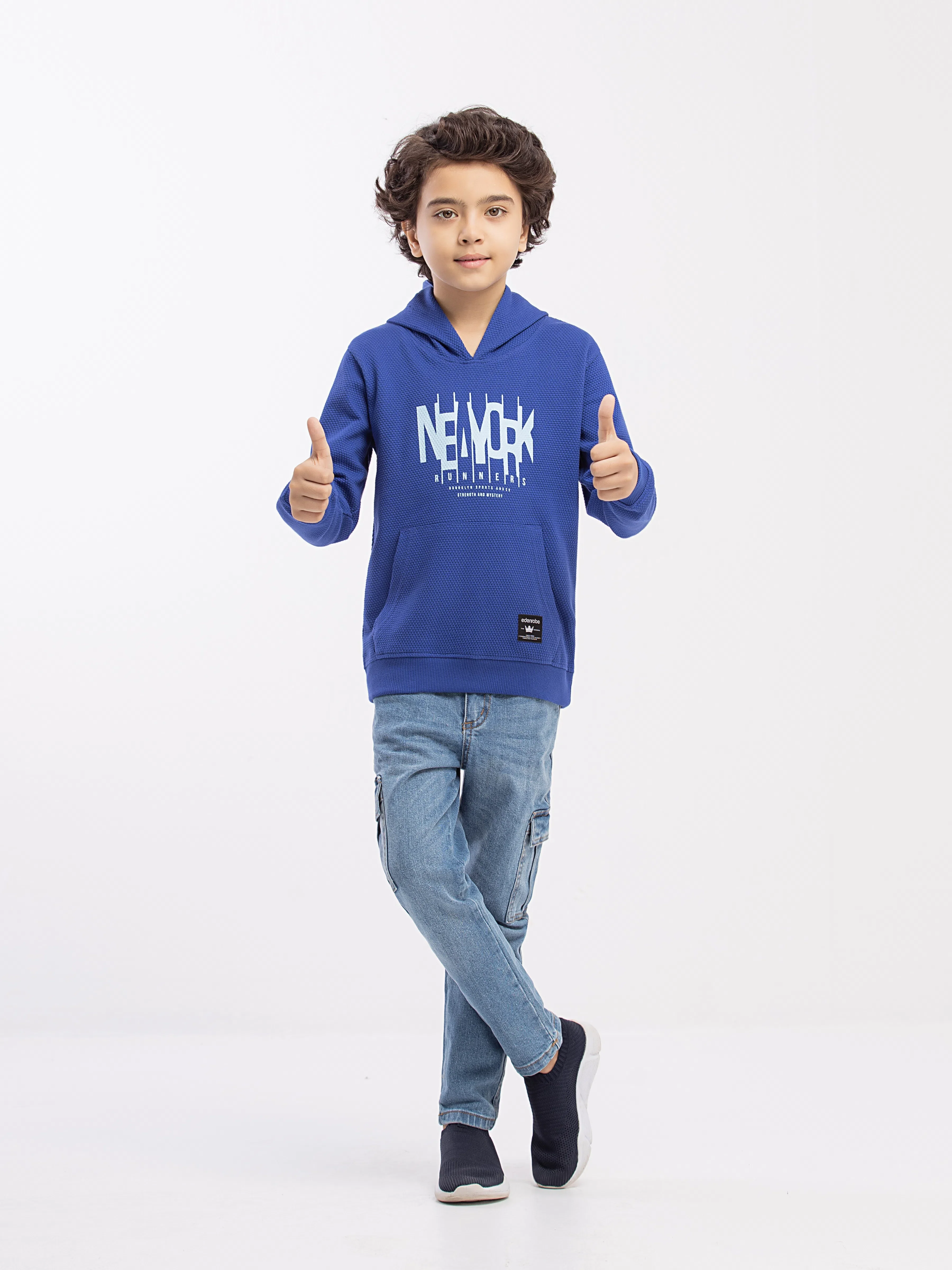 Boy's Electric Blue Hoodie - EBTH5-025 - Image 2