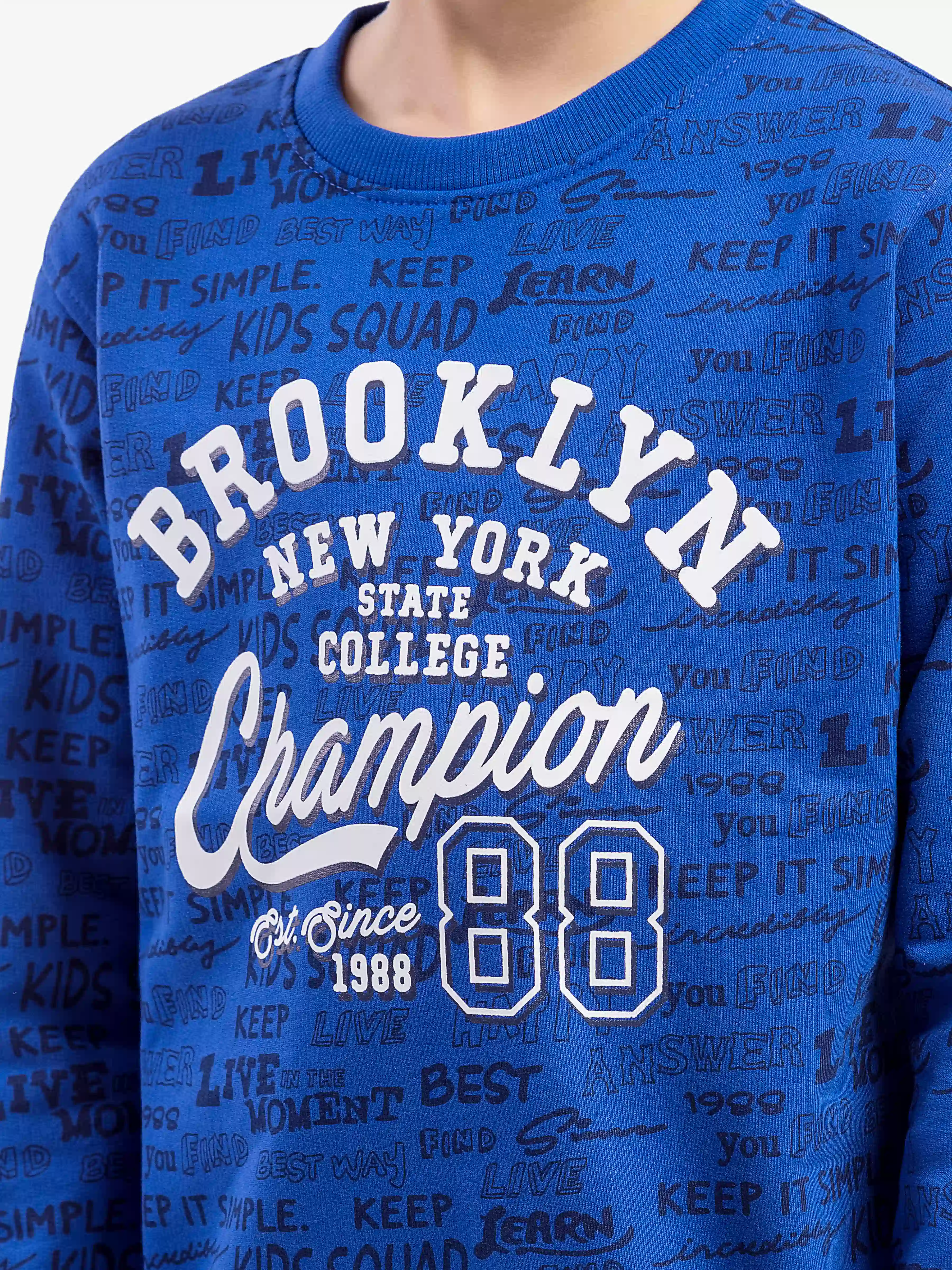 Boy's Electric Blue Sweatshirt - EBTSS5-021 - Image 2