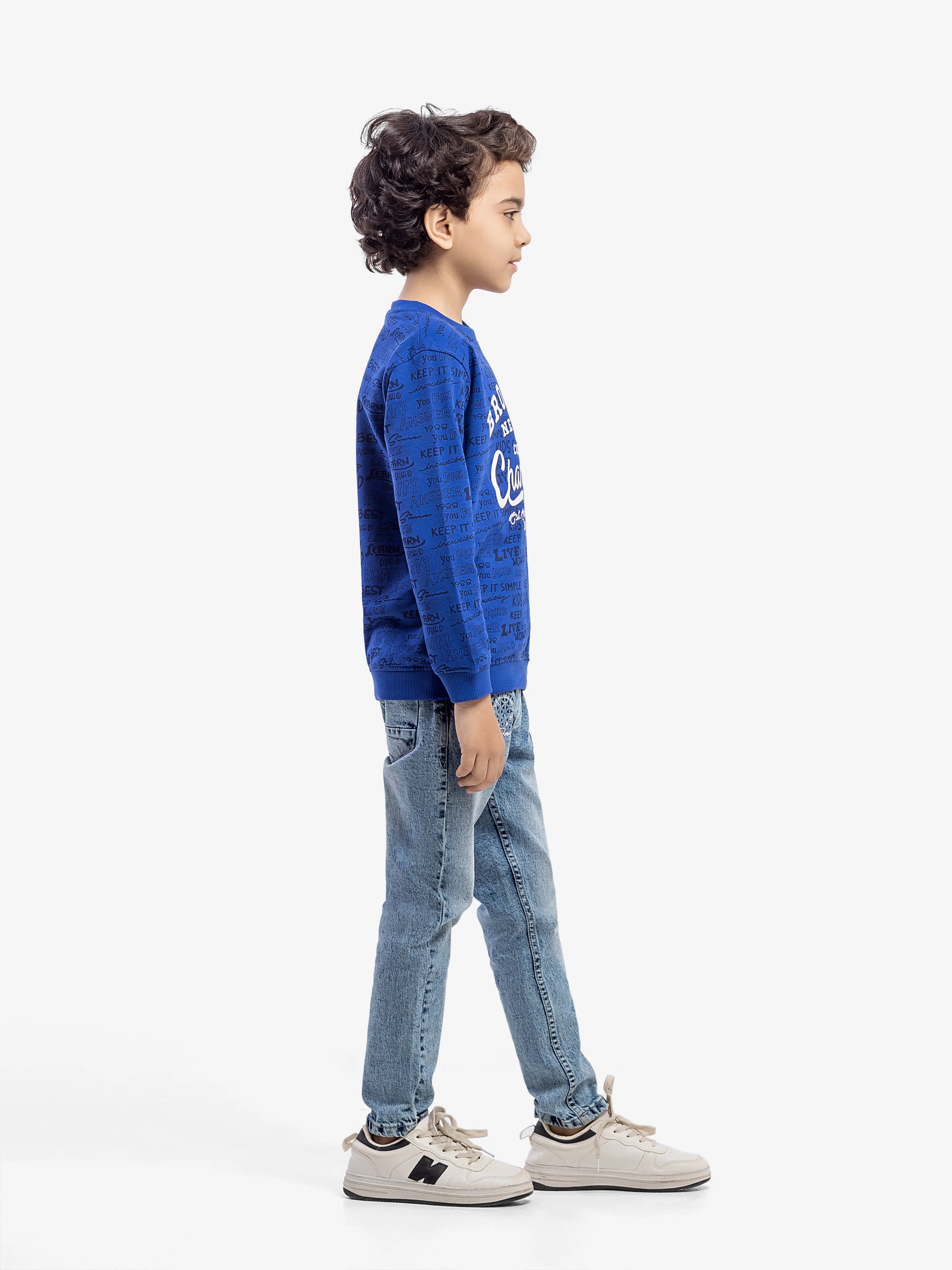 Boy's Electric Blue Sweatshirt - EBTSS5-021 - Image 4
