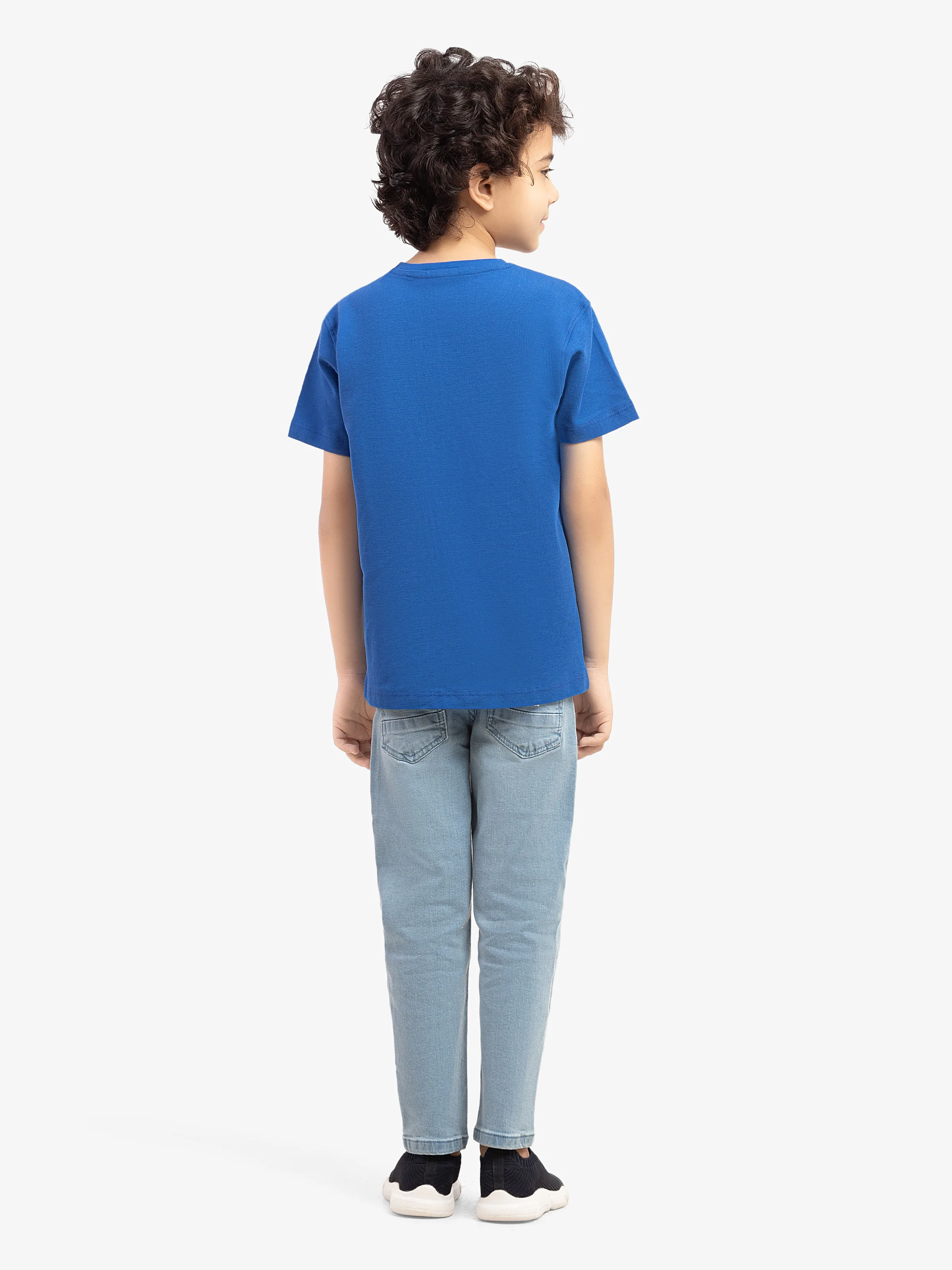 Boy's Electric Blue T-Shirt - EBTTS5-036 - Image 4