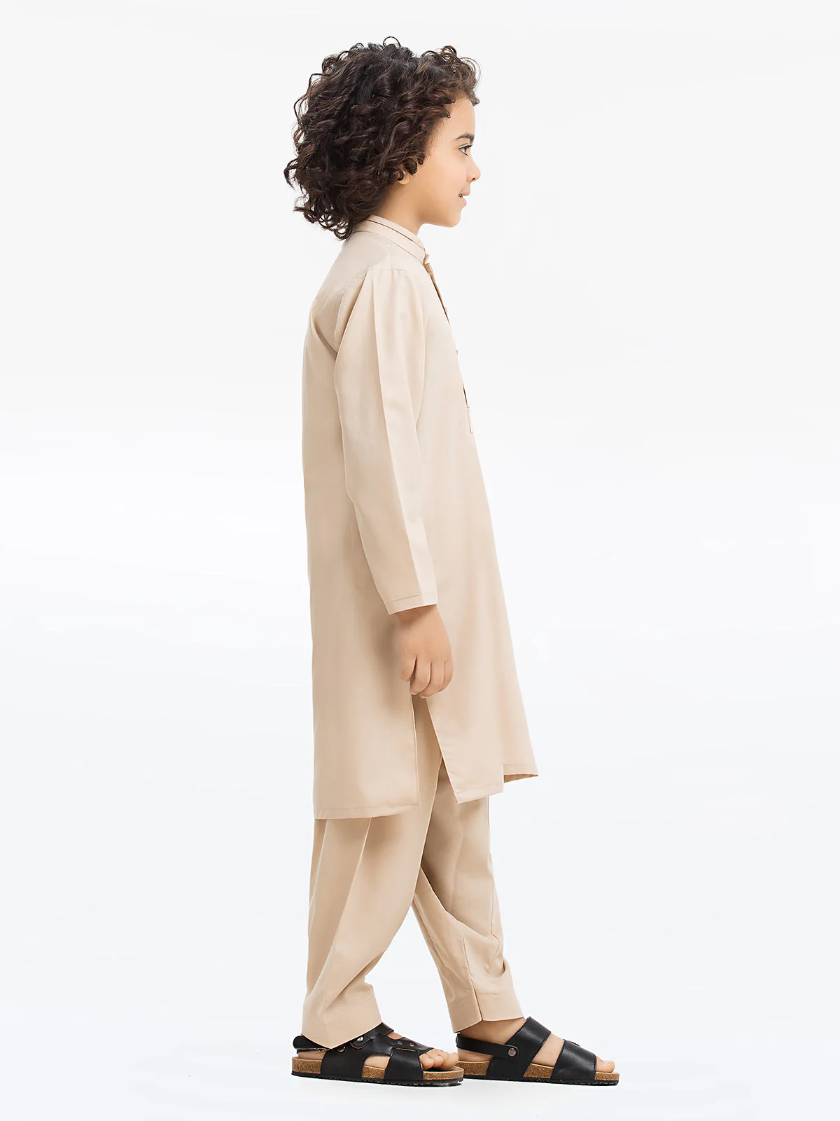 Boy's Fawn Kurta Shalwar - EBTKS24-3955 - Image 3