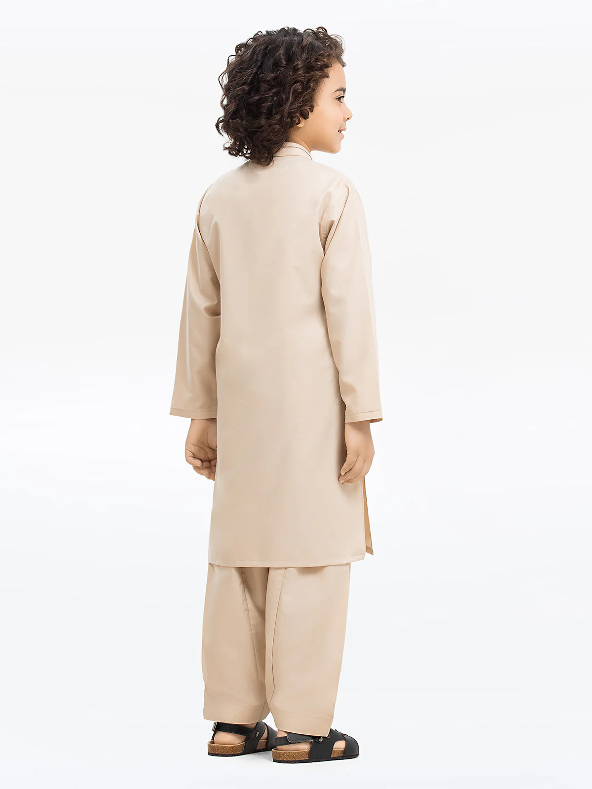 Boy's Fawn Kurta Shalwar - EBTKS24-3955 - Image 5