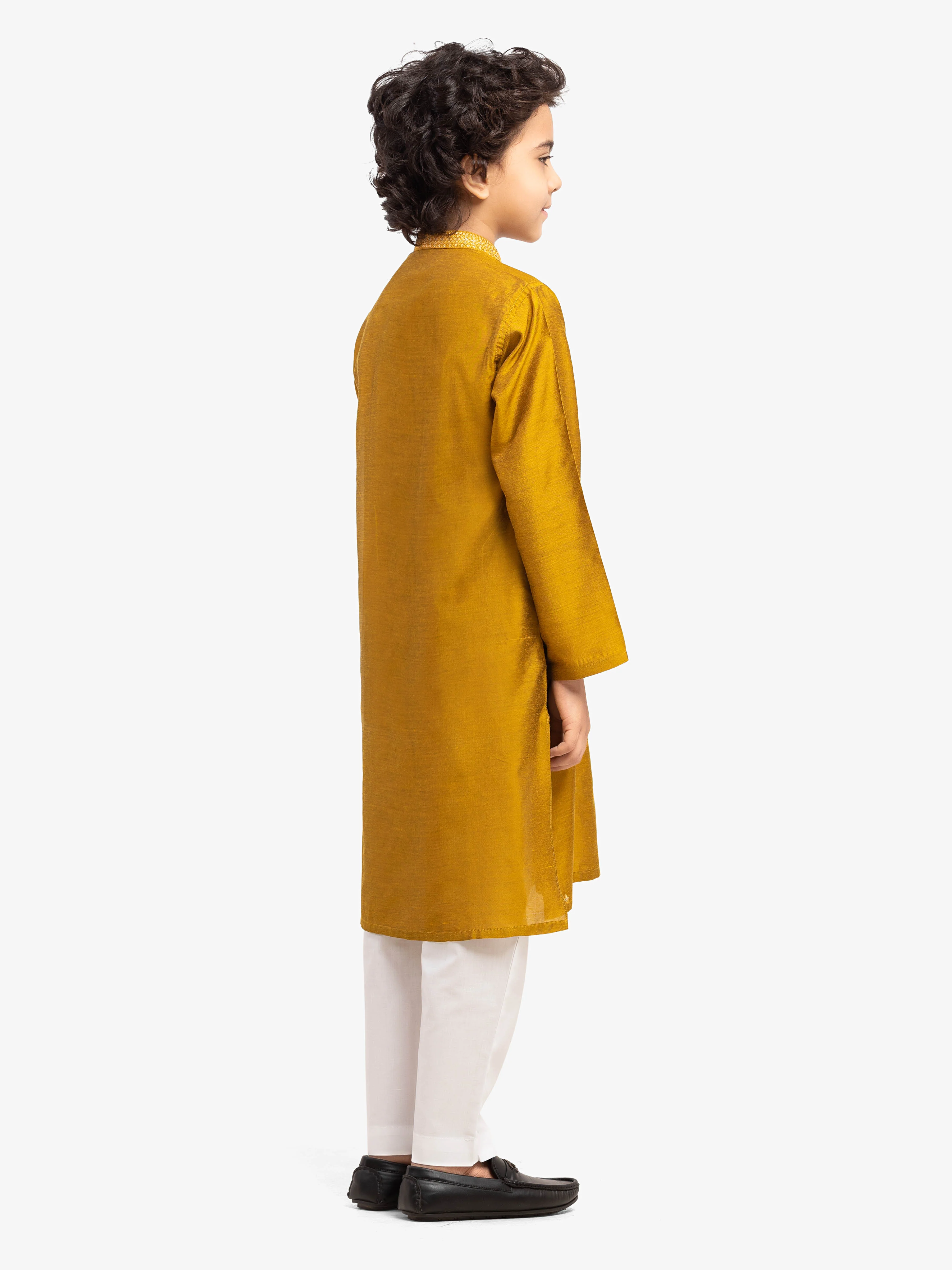 Boy's Golden Kurta - EBTKC5-026 - Image 5