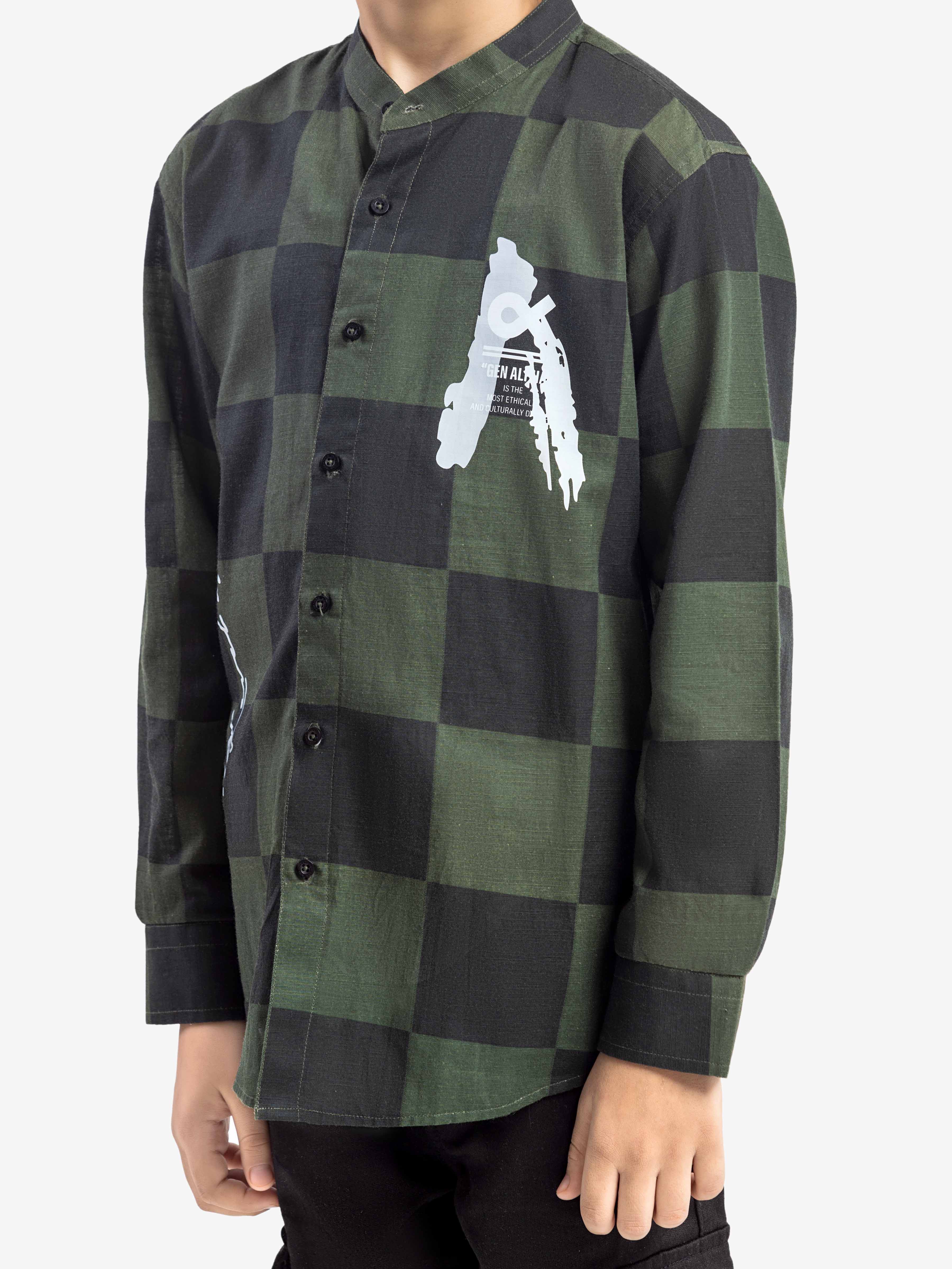 Boy's Green & Black Shirt & Tank Top- EBTS5-27582-2P - Image 4