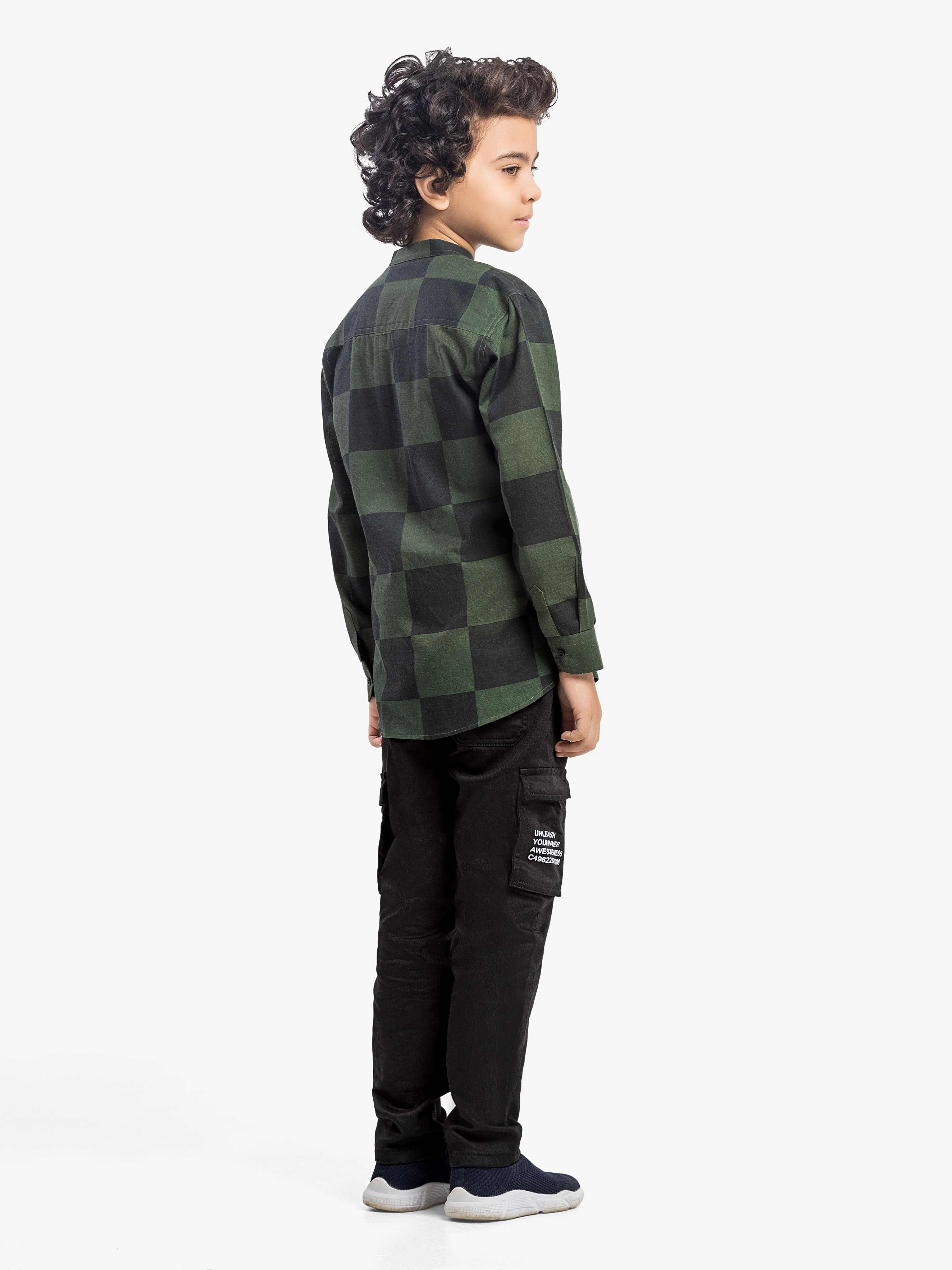 Boy's Green & Black Shirt & Tank Top- EBTS5-27582-2P - Image 5