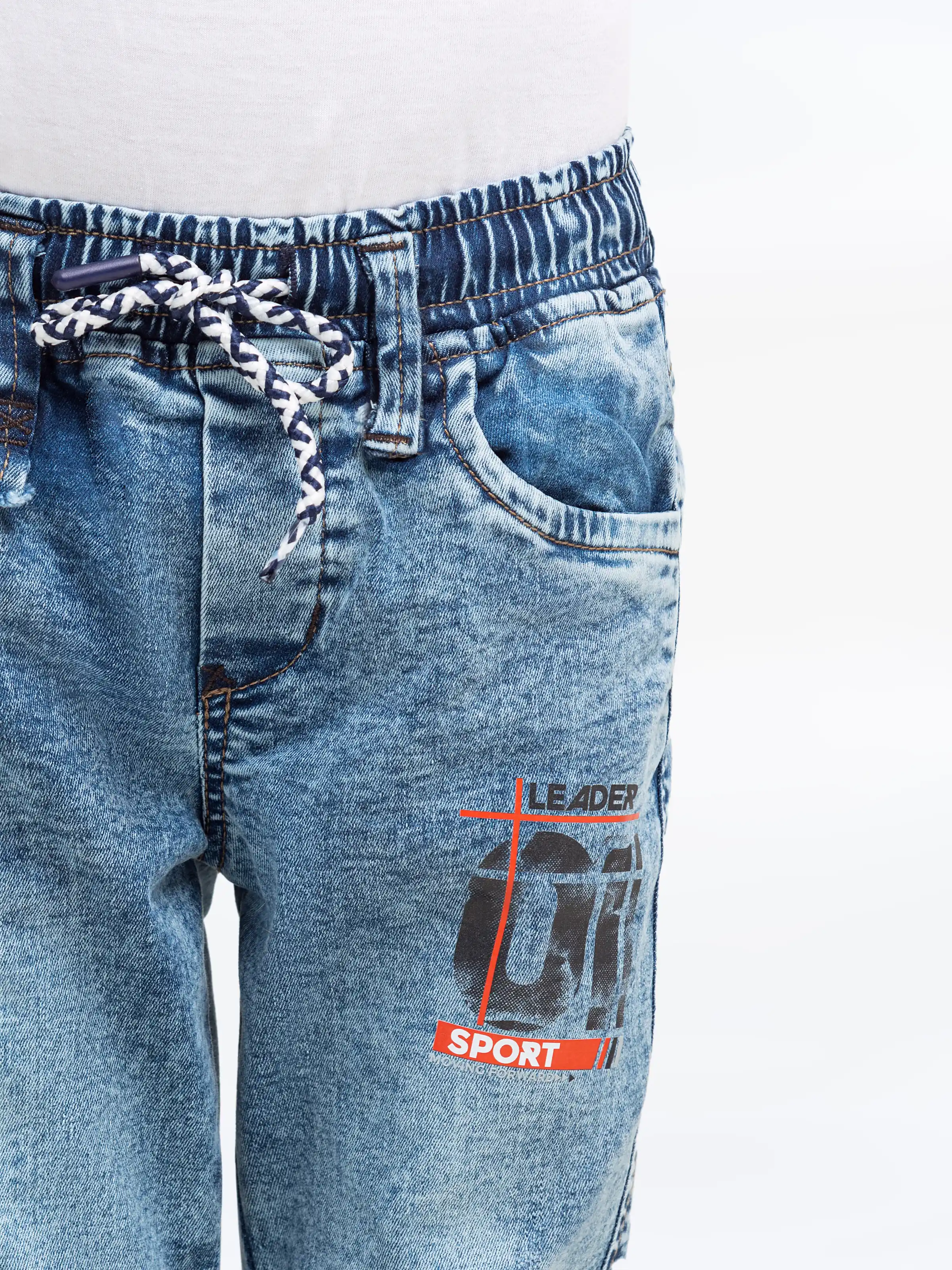 Boy's Green Denim Pant - EBBDP5-029 - Image 2