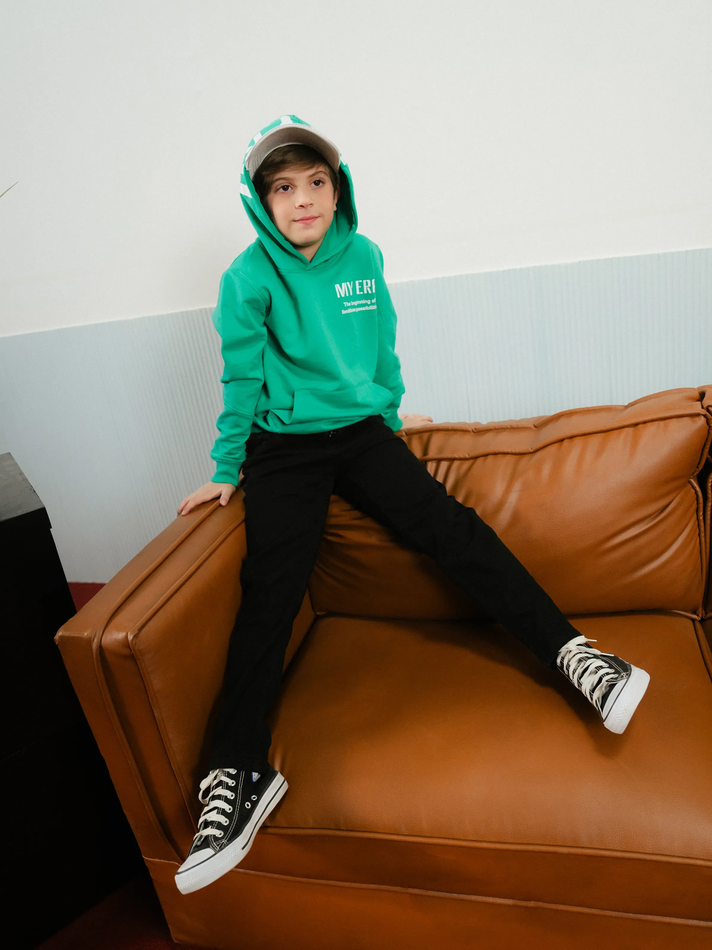 Boy's Green Hoodie - EBTH24-017 - Image 2