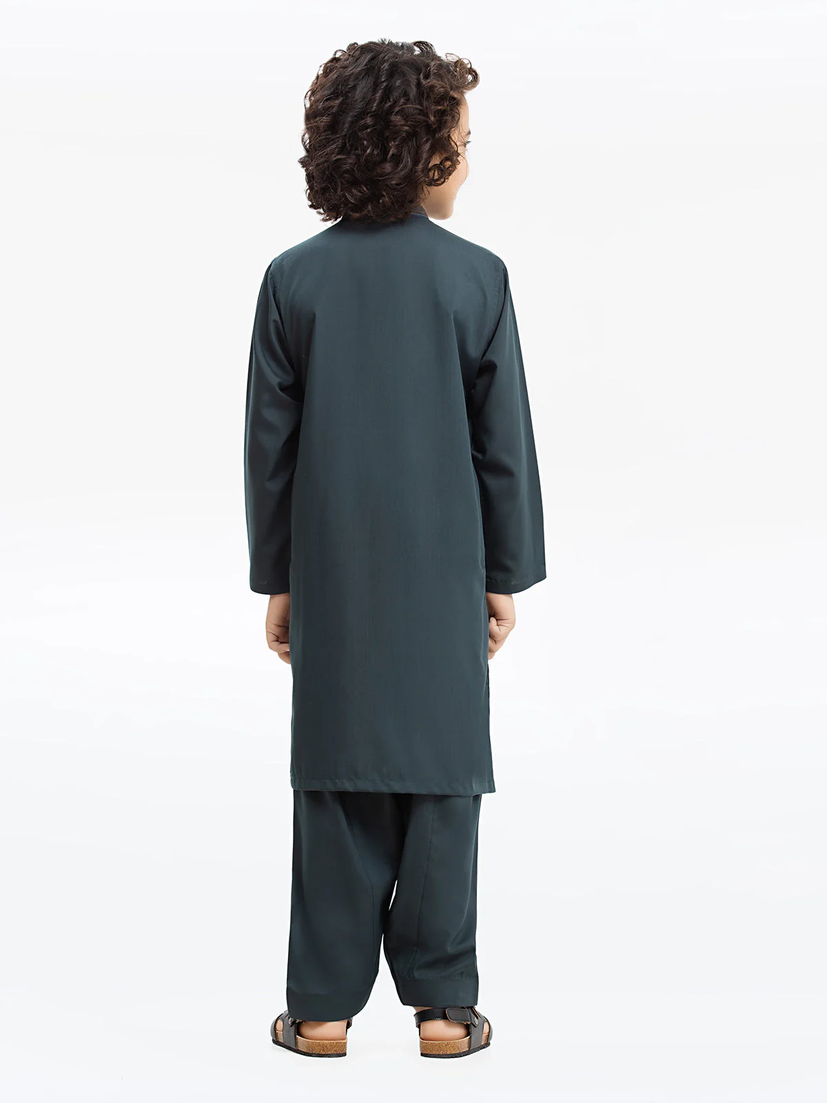Boy's Green Kurta Shalwar - EBTKS24-3949 - Image 4