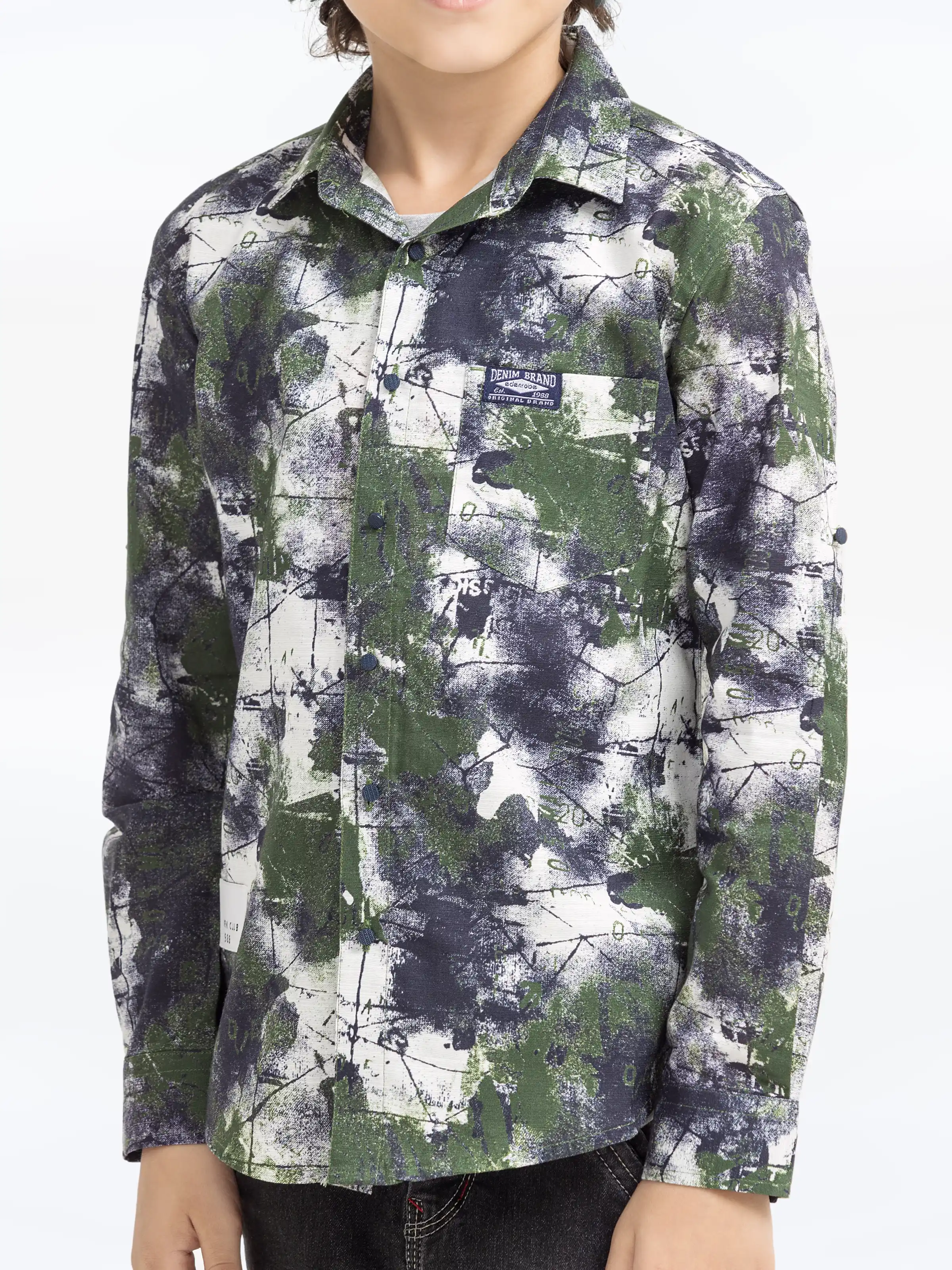 Boy's Green Multi Shirt & Tank Top - EBTS5-27577-2P - Image 4