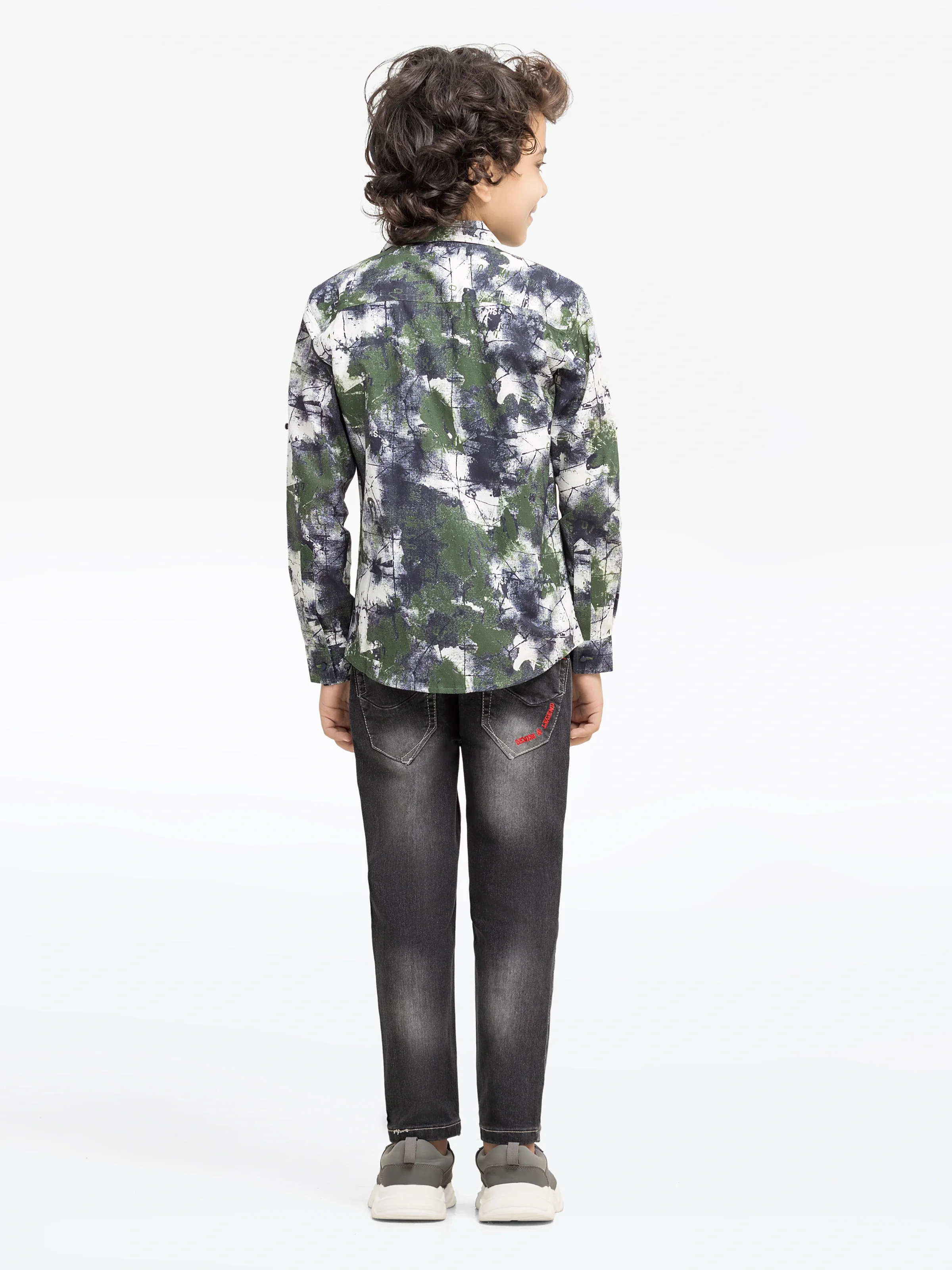 Boy's Green Multi Shirt & Tank Top - EBTS5-27577-2P - Image 6