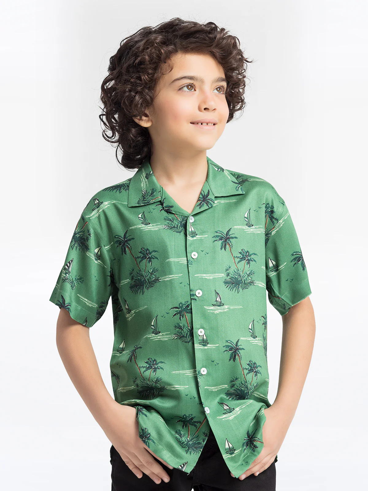 Boy's Green Shirt - EBTS24-27523 - Image 2